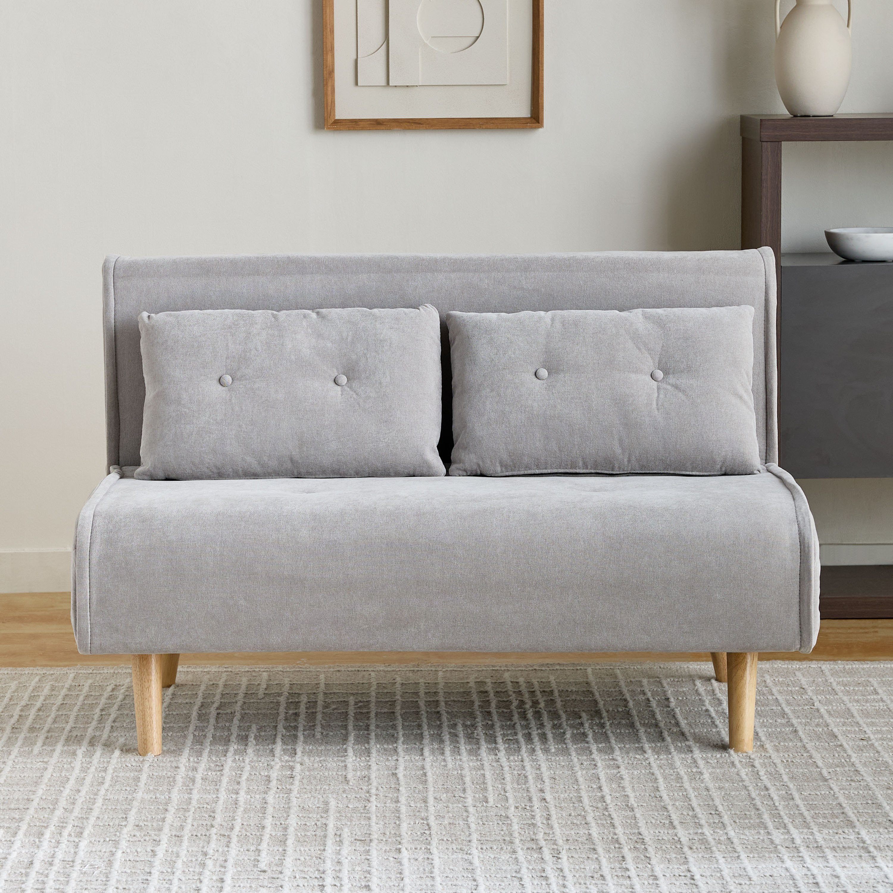 Movo Lisbon 2-Seater Fabric Sofa Bed with 2 Back Cushions-hbxfurniture-sofasandarmchairs-sofabeds-image-5