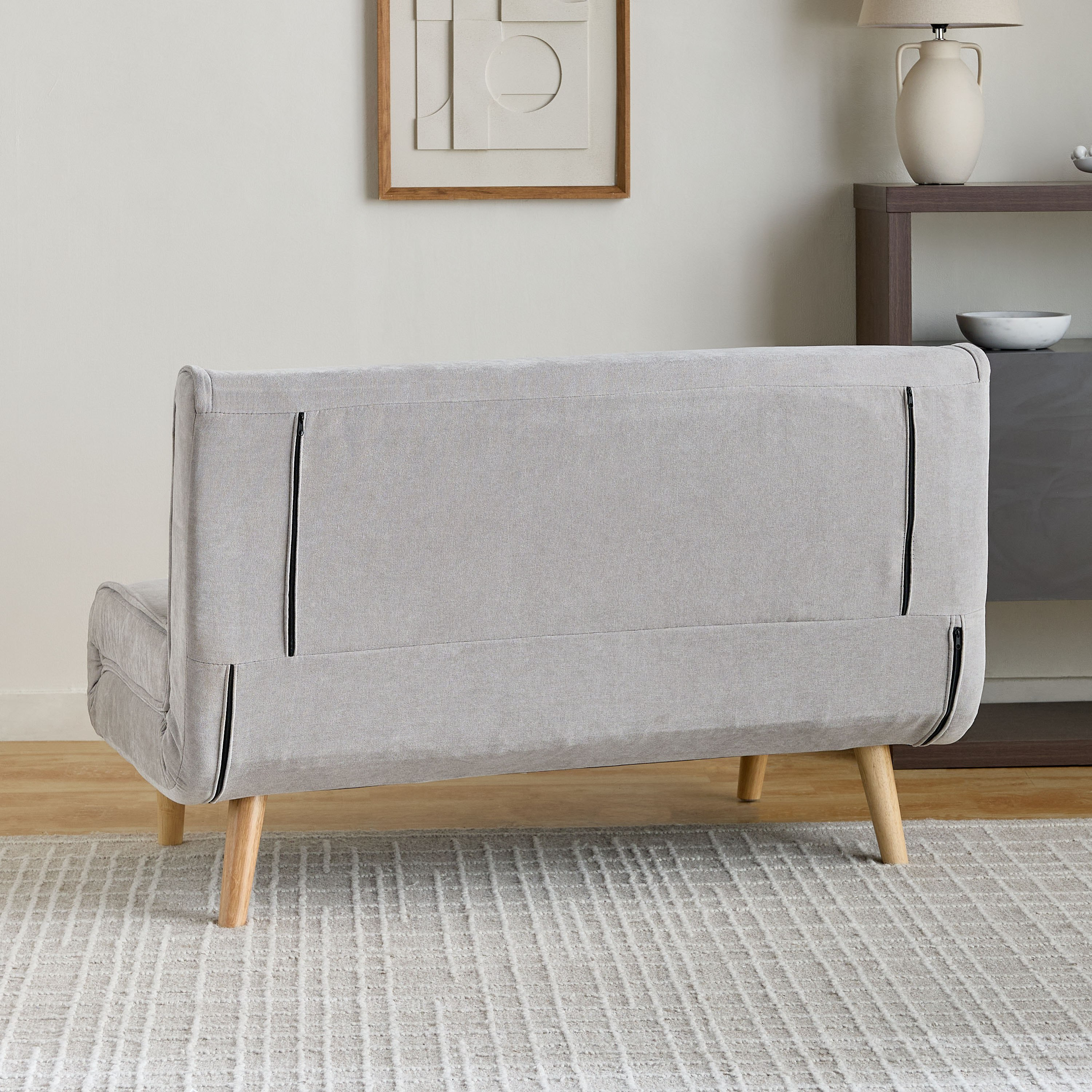 Movo Lisbon 2-Seater Fabric Sofa Bed with 2 Back Cushions-hbxfurniture-sofasandarmchairs-sofabeds-image-6