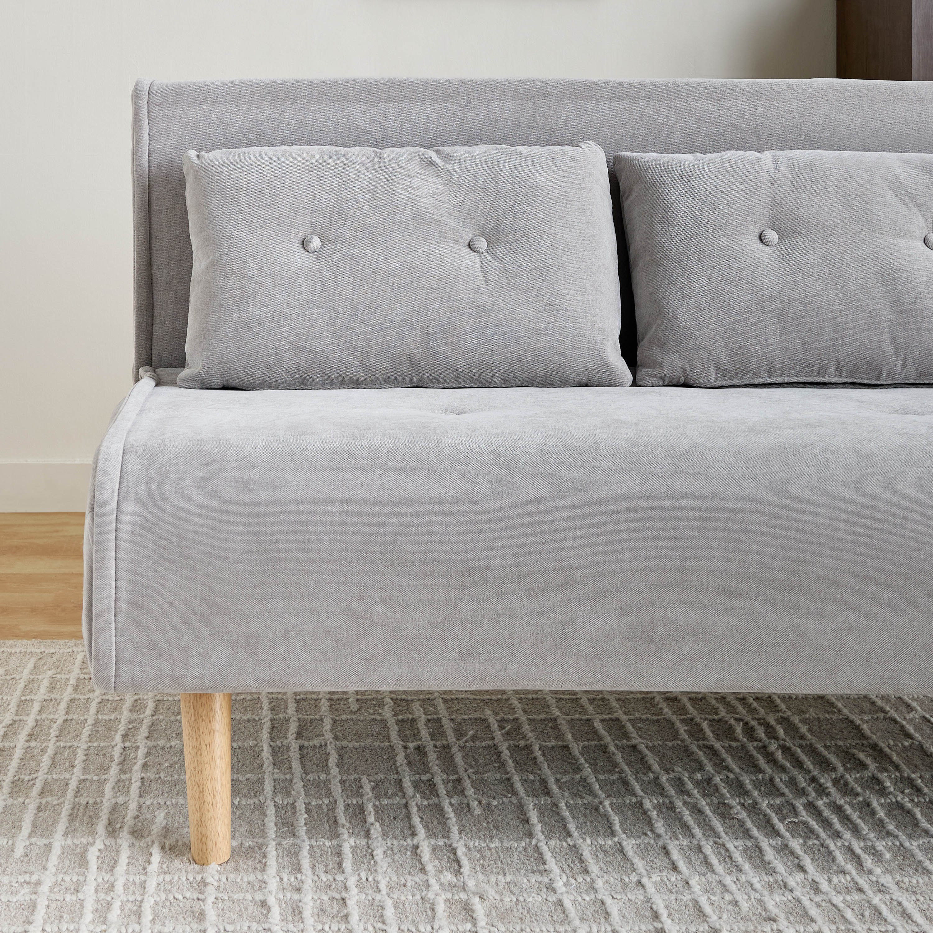 Movo Lisbon 2-Seater Fabric Sofa Bed with 2 Back Cushions-hbxfurniture-sofasandarmchairs-sofabeds-image-7