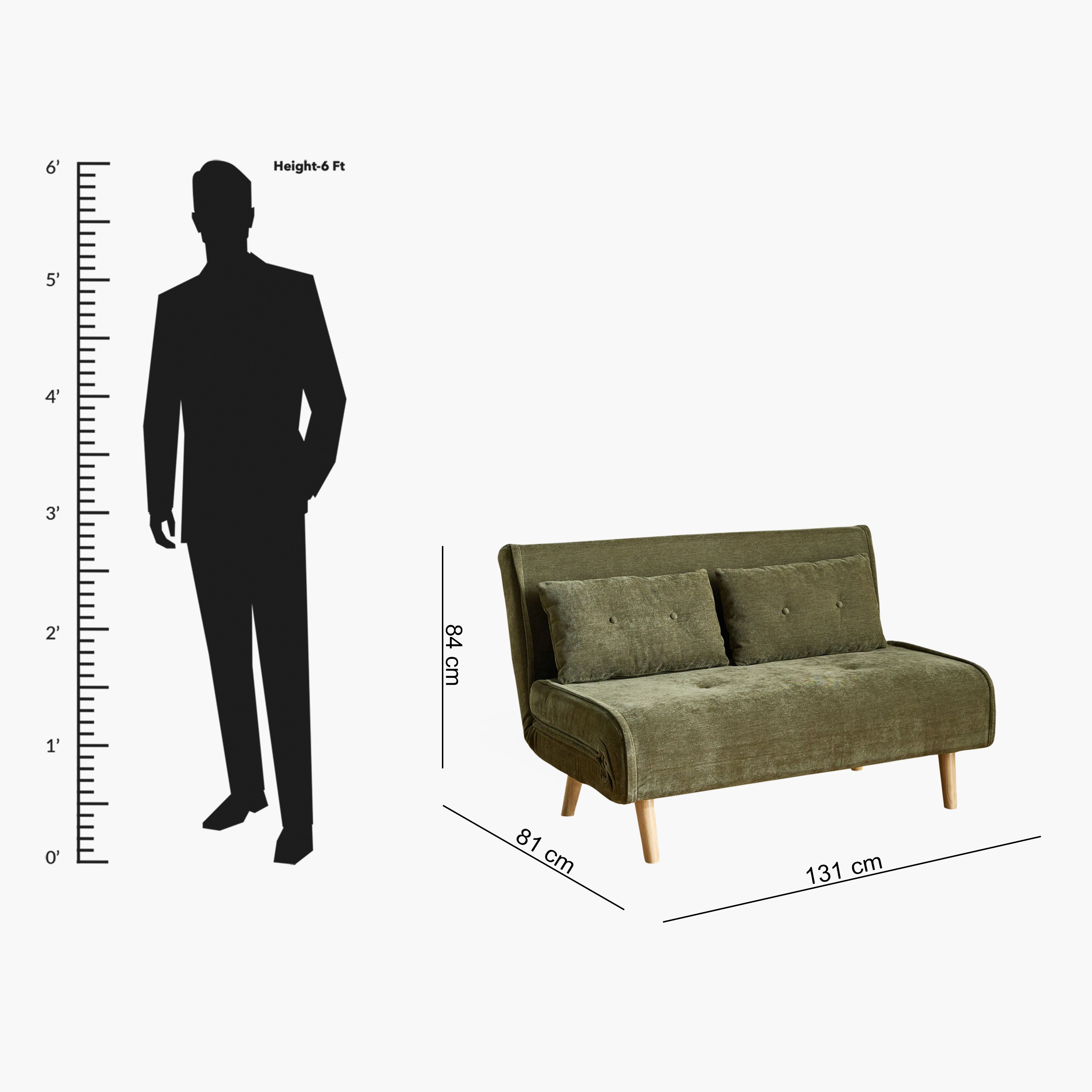 Movo Lisbon 2-Seater Fabric Sofa Bed with 2 Back Cushions-hbxfurniture-sofasandarmchairs-sofabeds-image-13