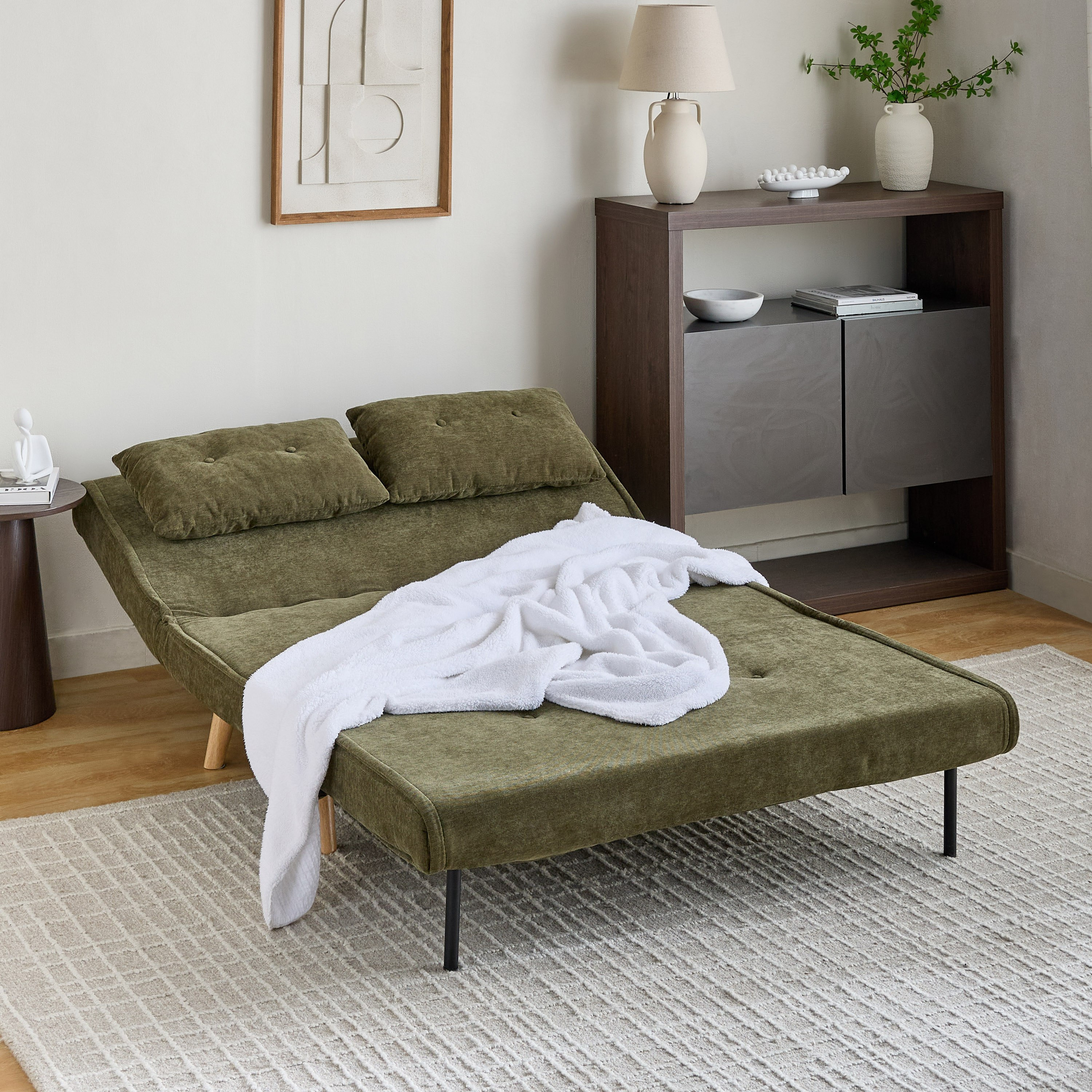 Movo Lisbon 2-Seater Fabric Sofa Bed with 2 Back Cushions-hbxfurniture-sofasandarmchairs-sofabeds-image-3