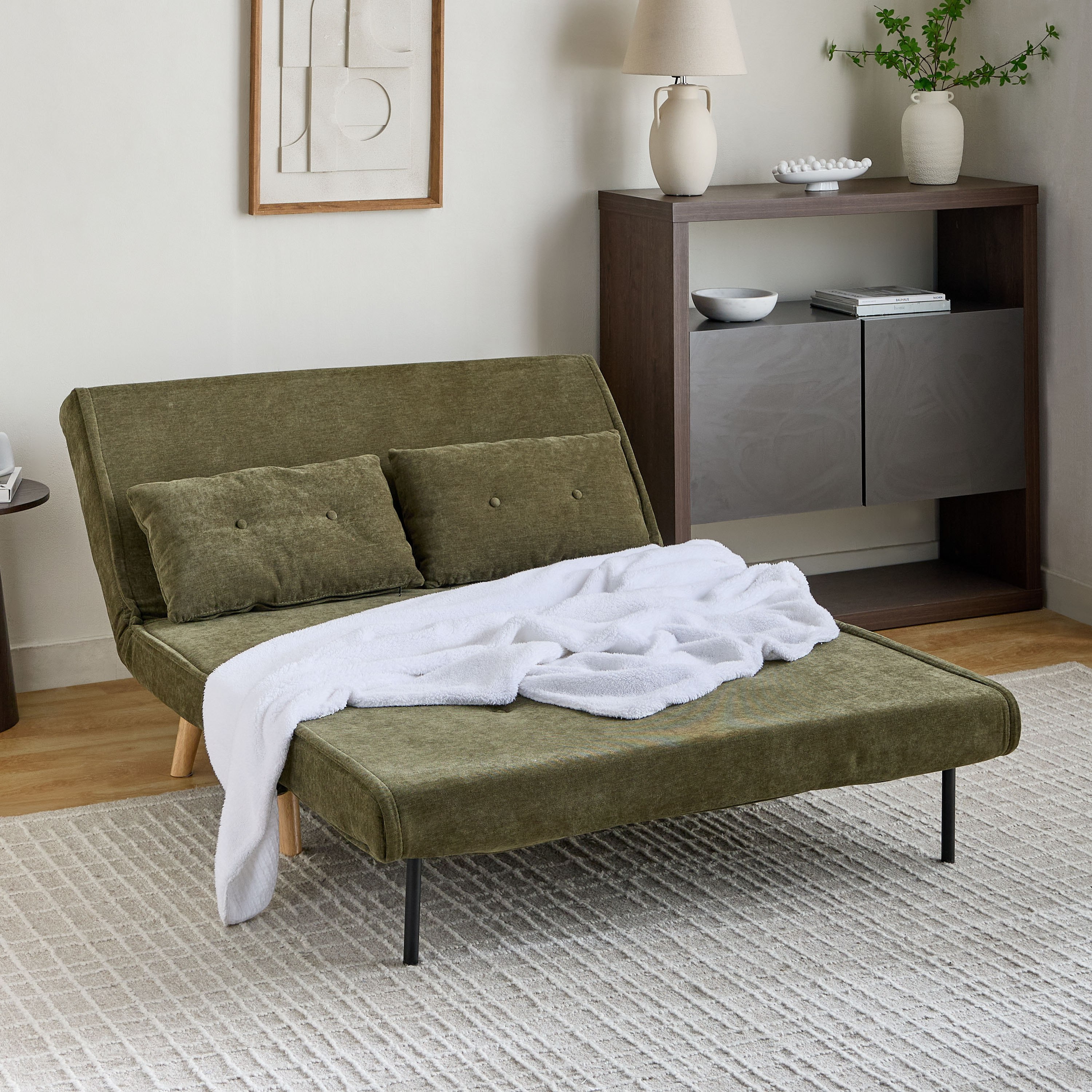 Movo Lisbon 2-Seater Fabric Sofa Bed with 2 Back Cushions-hbxfurniture-sofasandarmchairs-sofabeds-image-4