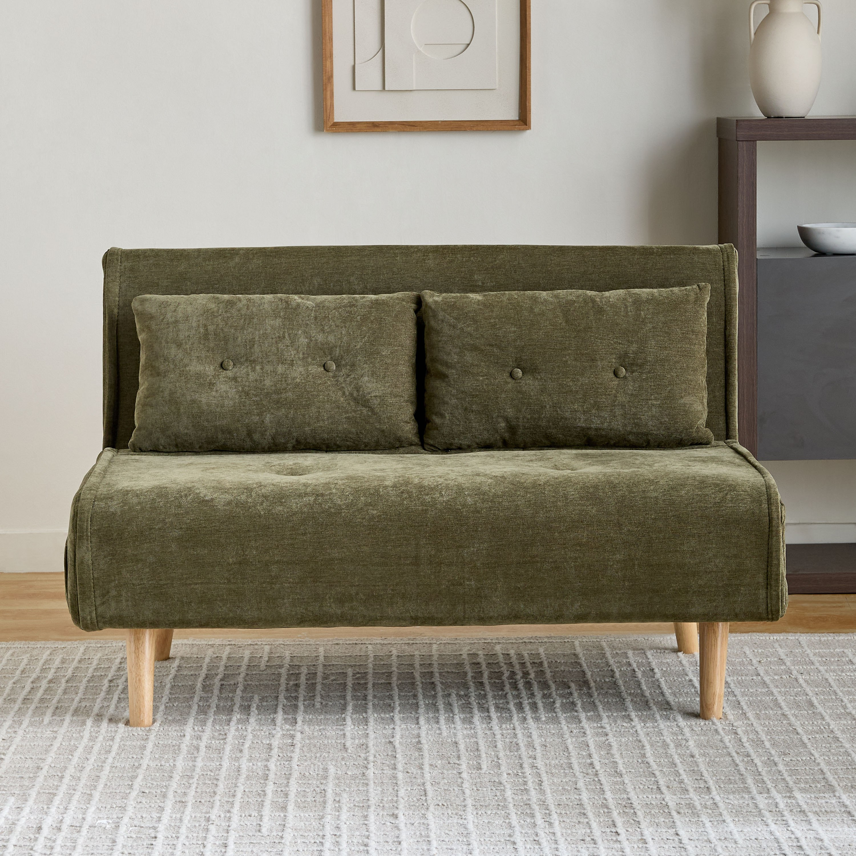 Movo Lisbon 2-Seater Fabric Sofa Bed with 2 Back Cushions-hbxfurniture-sofasandarmchairs-sofabeds-image-5