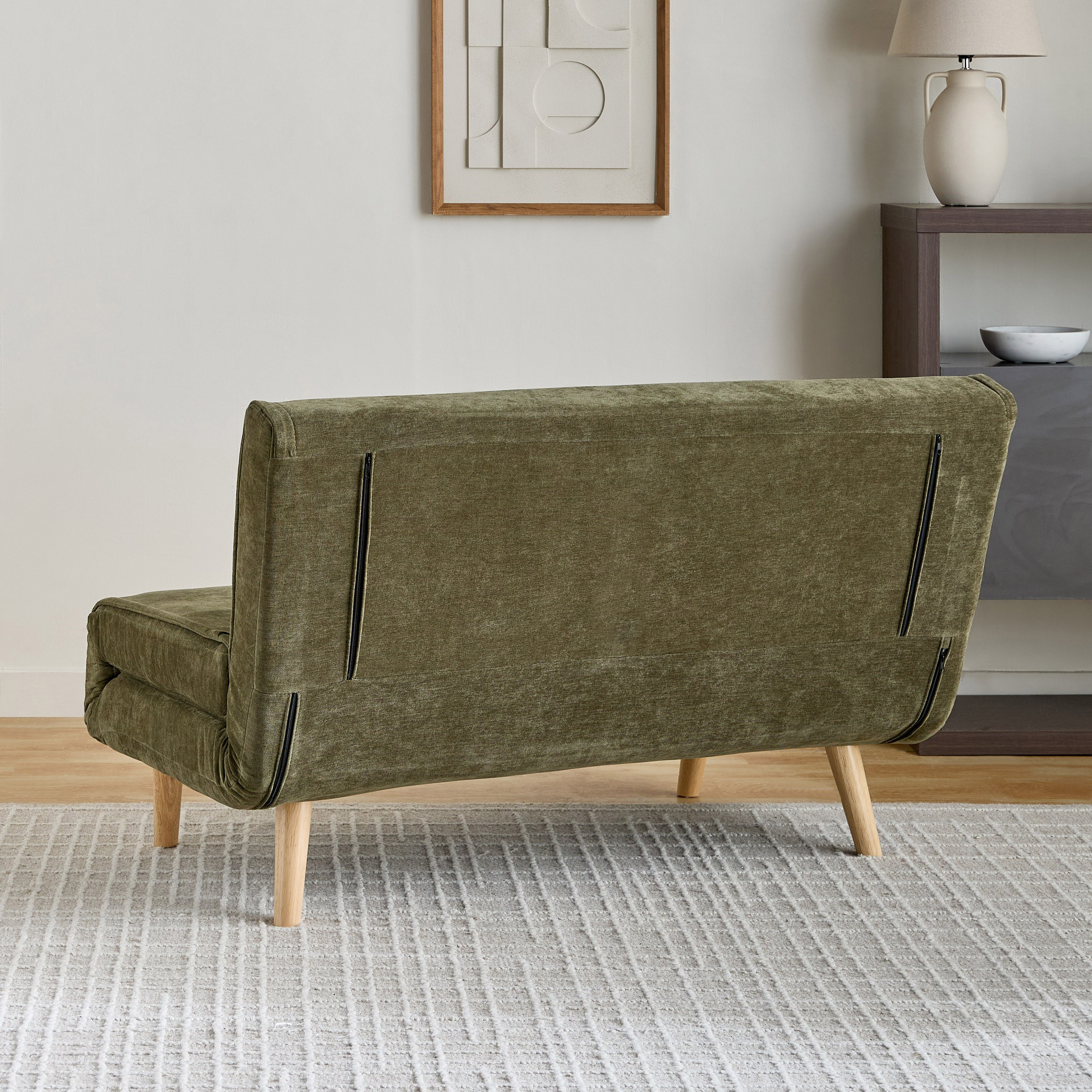 Movo Lisbon 2-Seater Fabric Sofa Bed with 2 Back Cushions-hbxfurniture-sofasandarmchairs-sofabeds-image-6