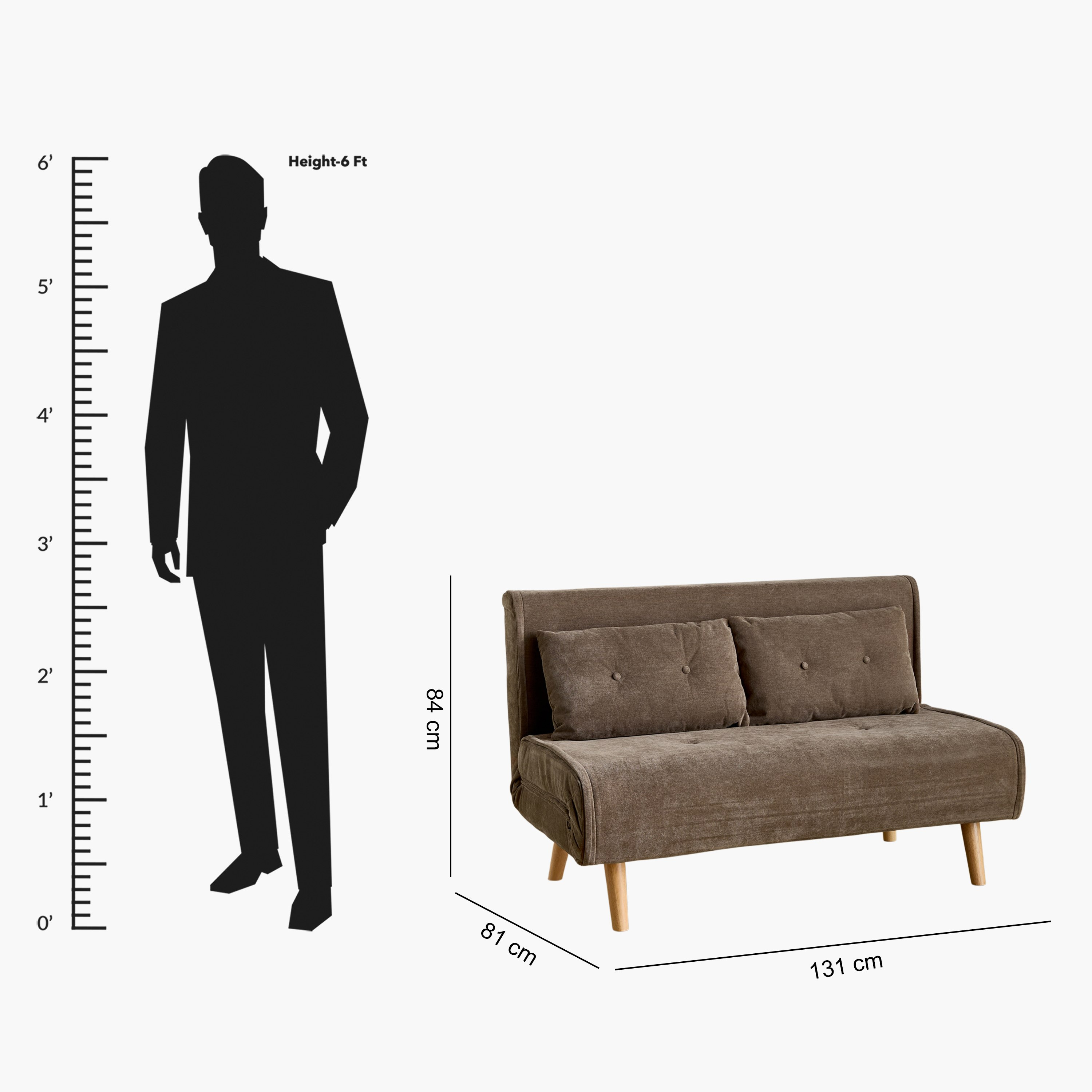 Movo Lisbon 2-Seater Fabric Sofa Bed with 2 Back Cushions-hbxfurniture-sofasandarmchairs-sofabeds-image-13