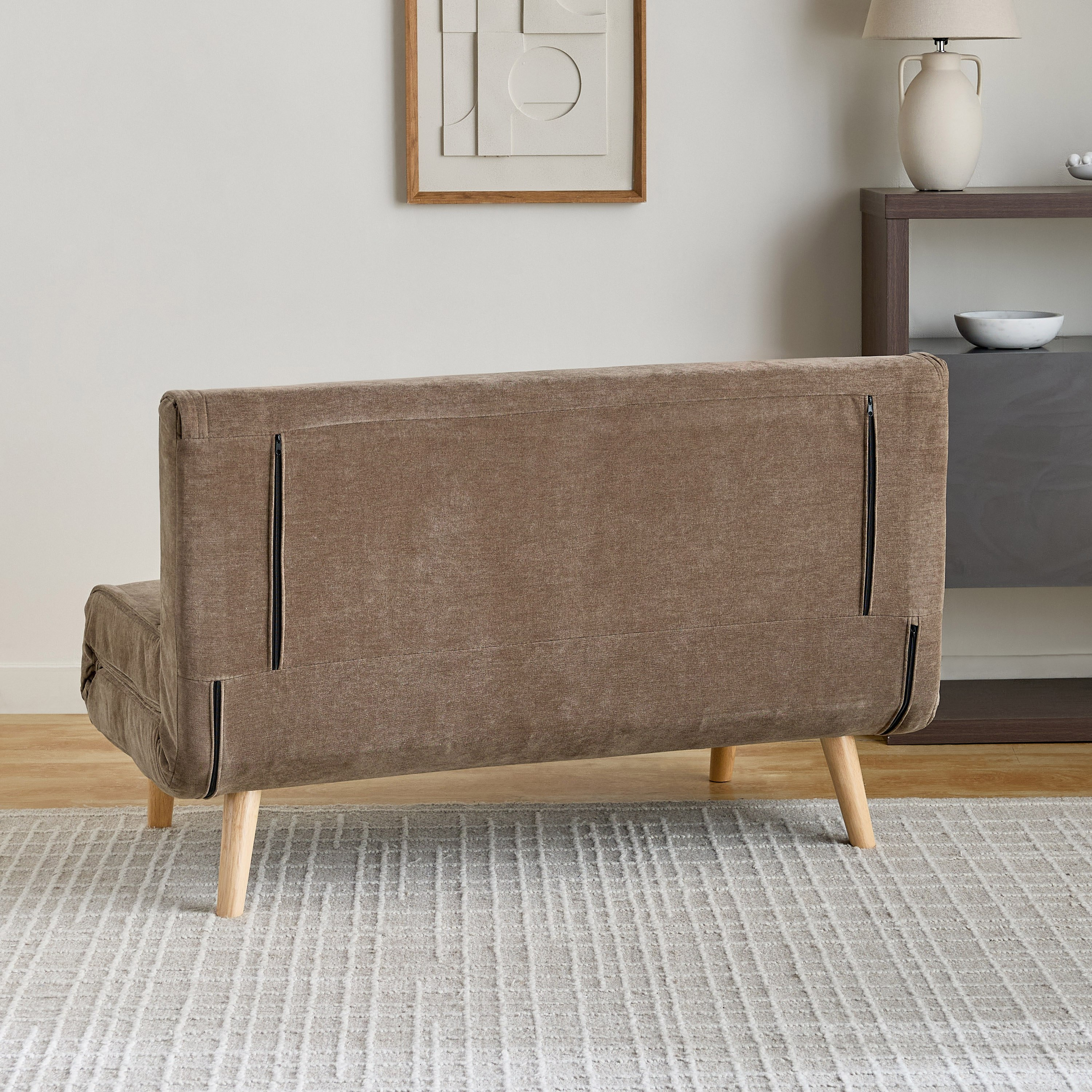 Movo Lisbon 2-Seater Fabric Sofa Bed with 2 Back Cushions-hbxfurniture-sofasandarmchairs-sofabeds-image-6