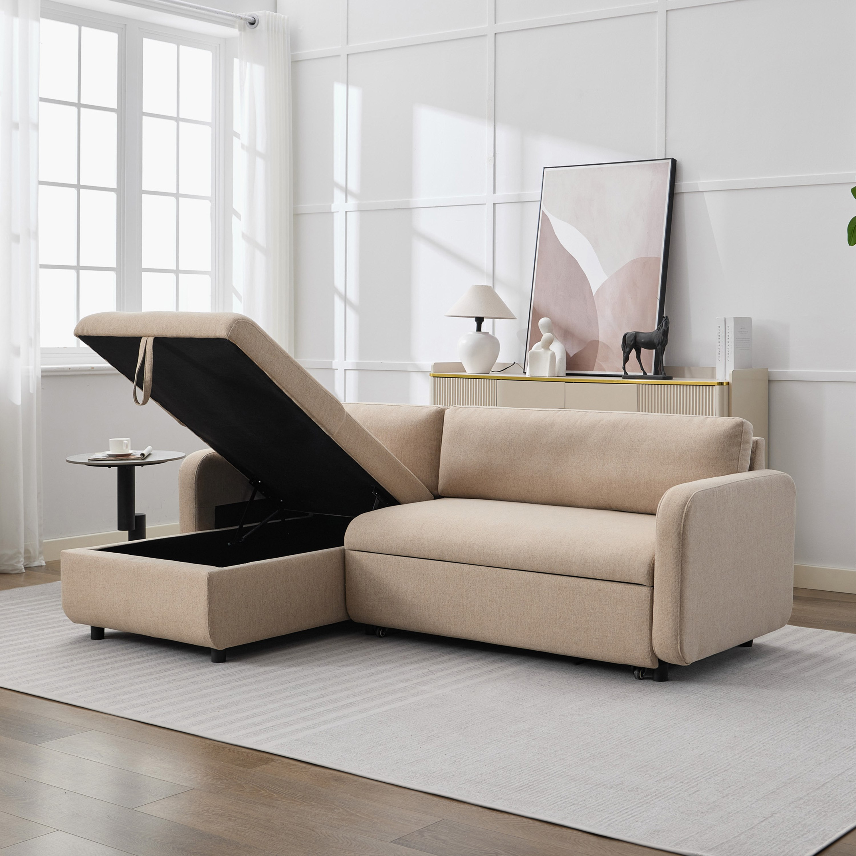 Rivano 3-Seater Reversible Fabric Corner Sofa Bed with Storage-hbxfurniture-sofasandarmchairs-sofabeds-image-5