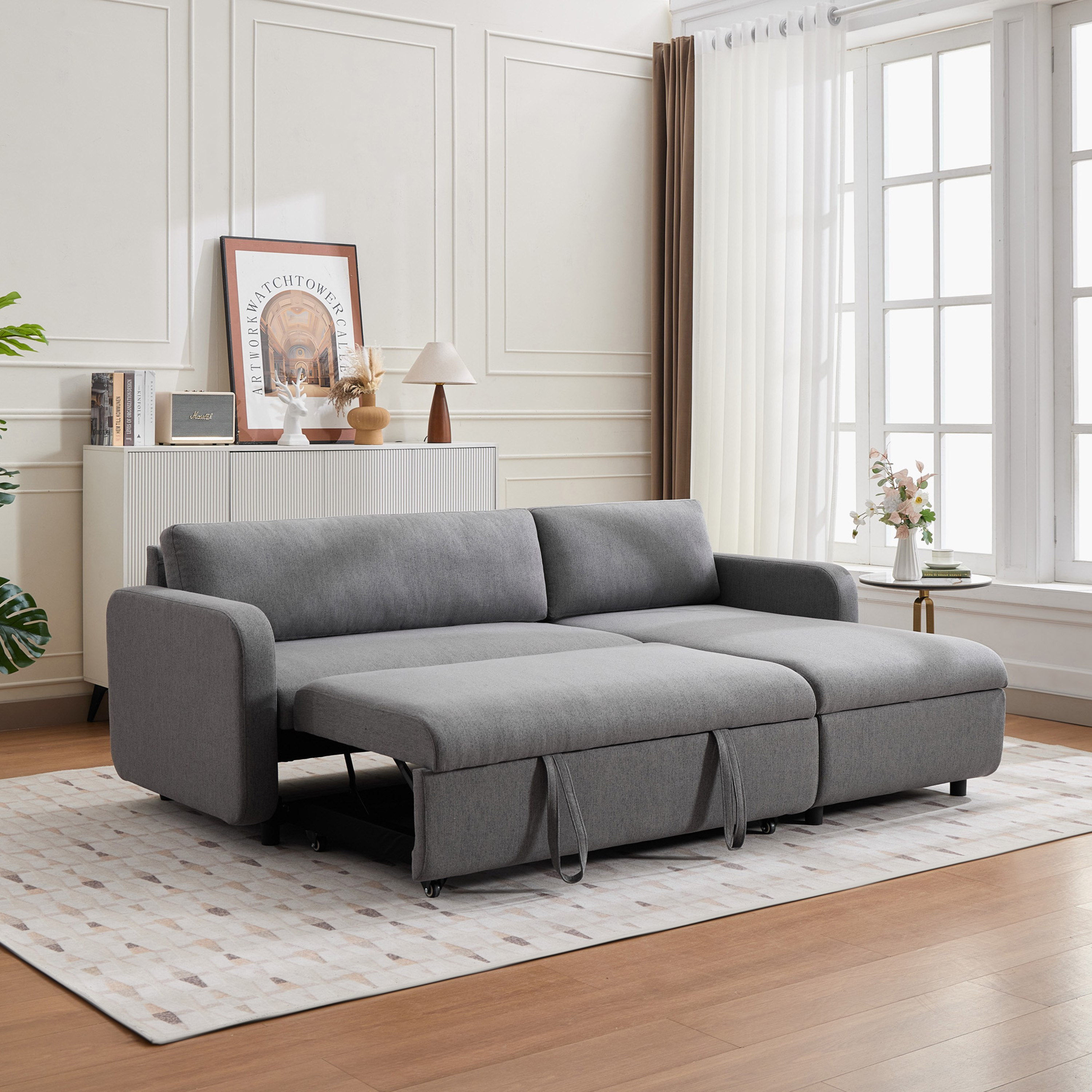 Rivano 3-Seater Reversible Fabric Corner Sofa Bed with Storage-hbxfurniture-sofasandarmchairs-sofabeds-image-3