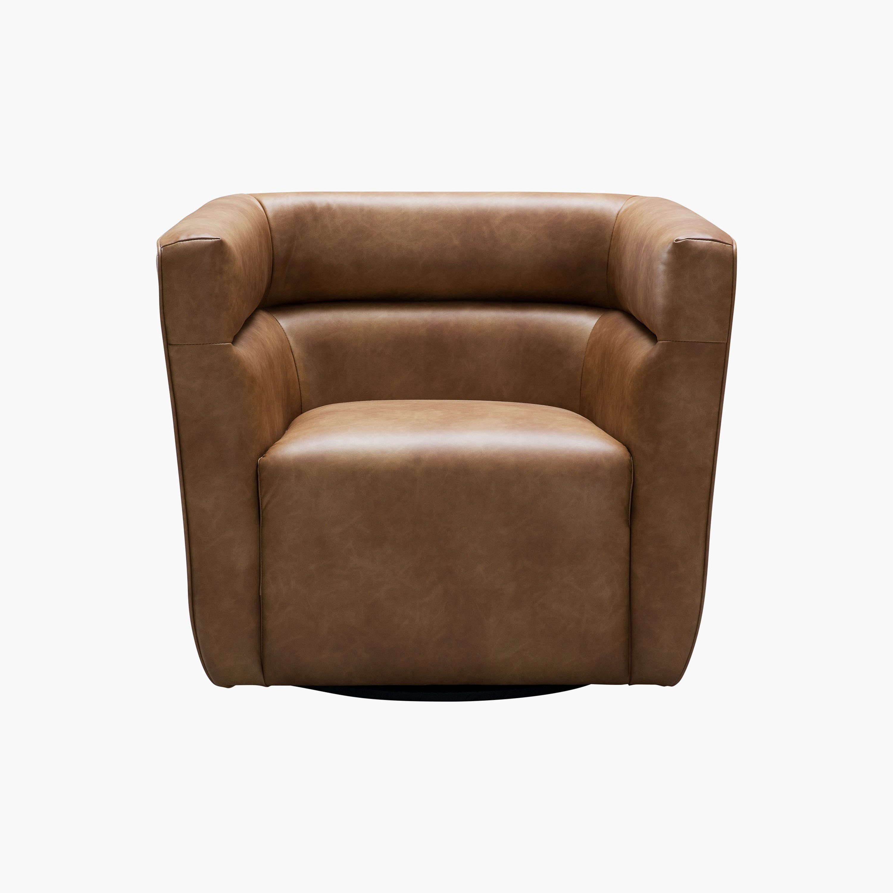 Montra Leather Air Fabric Swivel Accent Chair-hbxlivingroom-sofasandarmchairs-easychairs-image-2