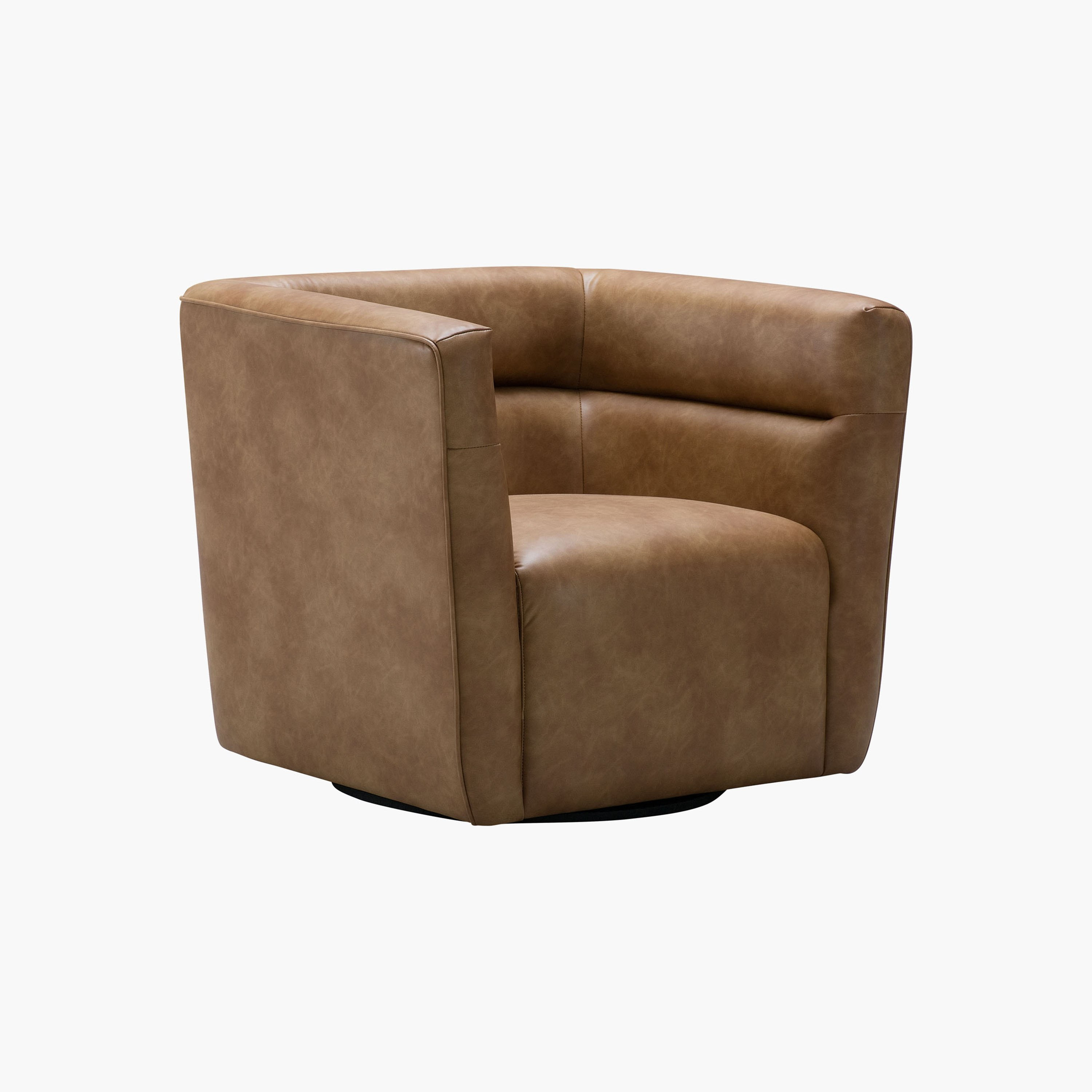 Montra Leather Air Fabric Swivel Accent Chair-hbxlivingroom-sofasandarmchairs-easychairs-image-3