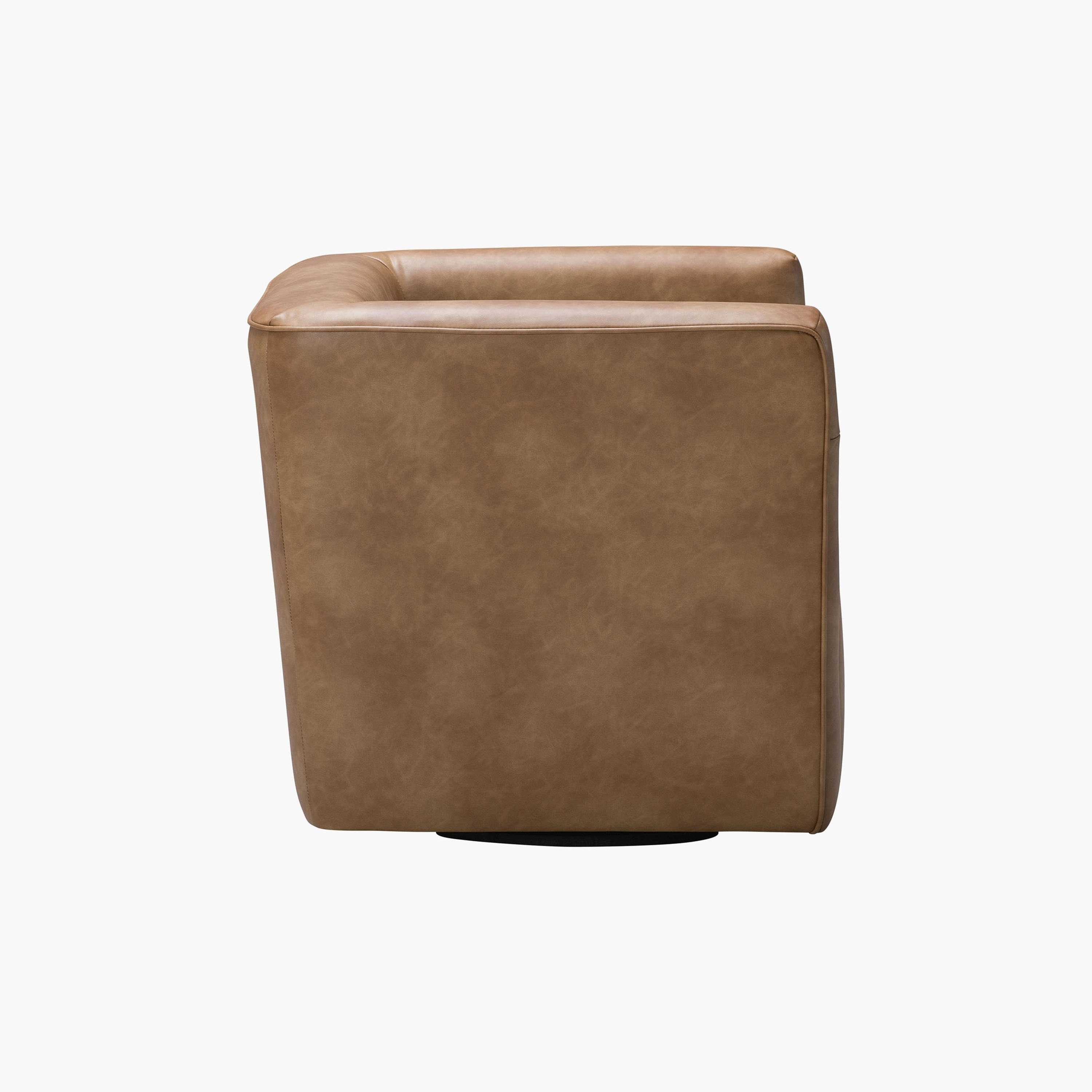 Montra Leather Air Fabric Swivel Accent Chair-hbxlivingroom-sofasandarmchairs-easychairs-image-4