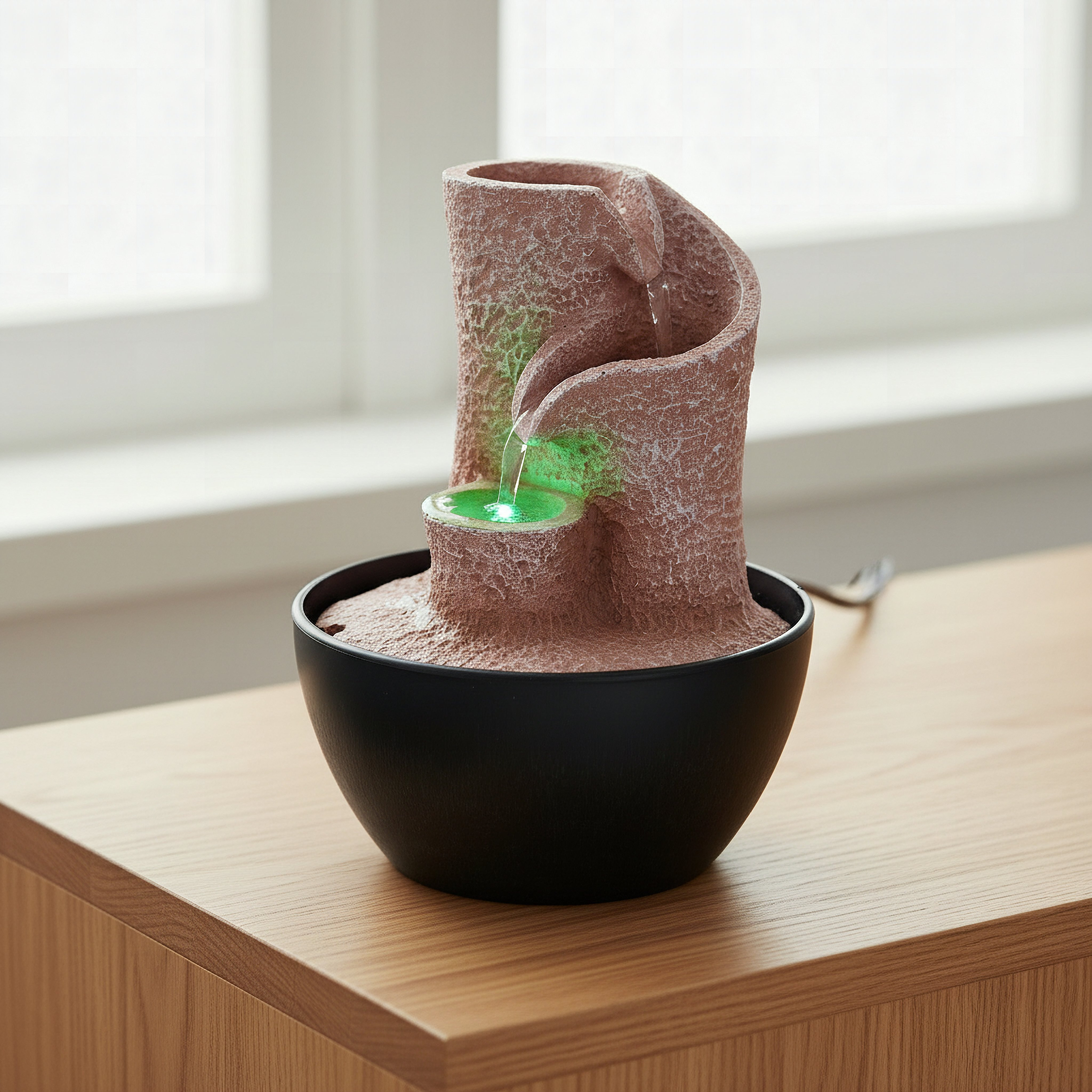 Cascadia Kyoto Mini Modern Fountain - 13x13x18 cm-hbxhomeware-hbxdecorandfurnishings-image-1