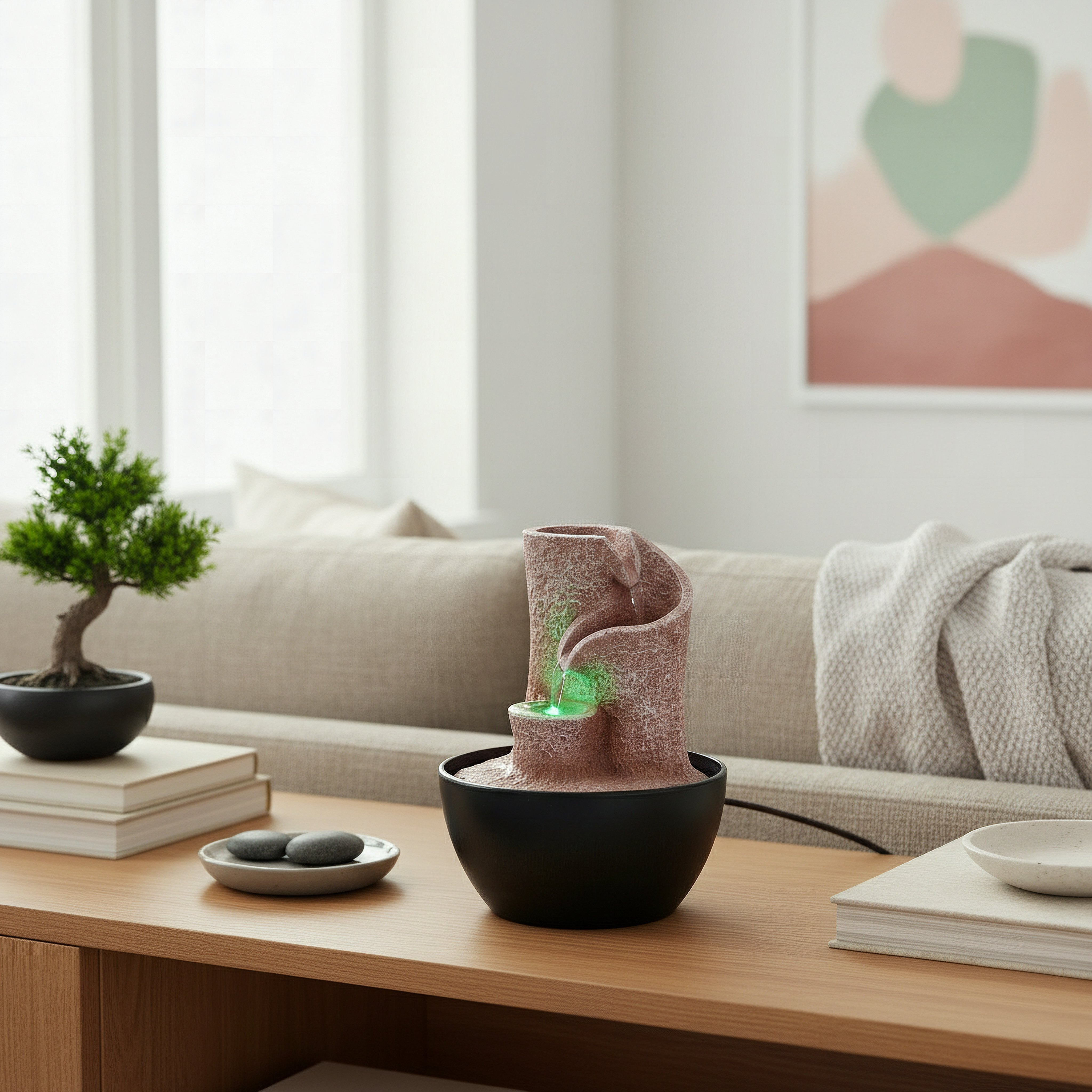 Cascadia Kyoto Mini Modern Fountain - 13x13x18 cm-hbxhomeware-hbxdecorandfurnishings-image-5