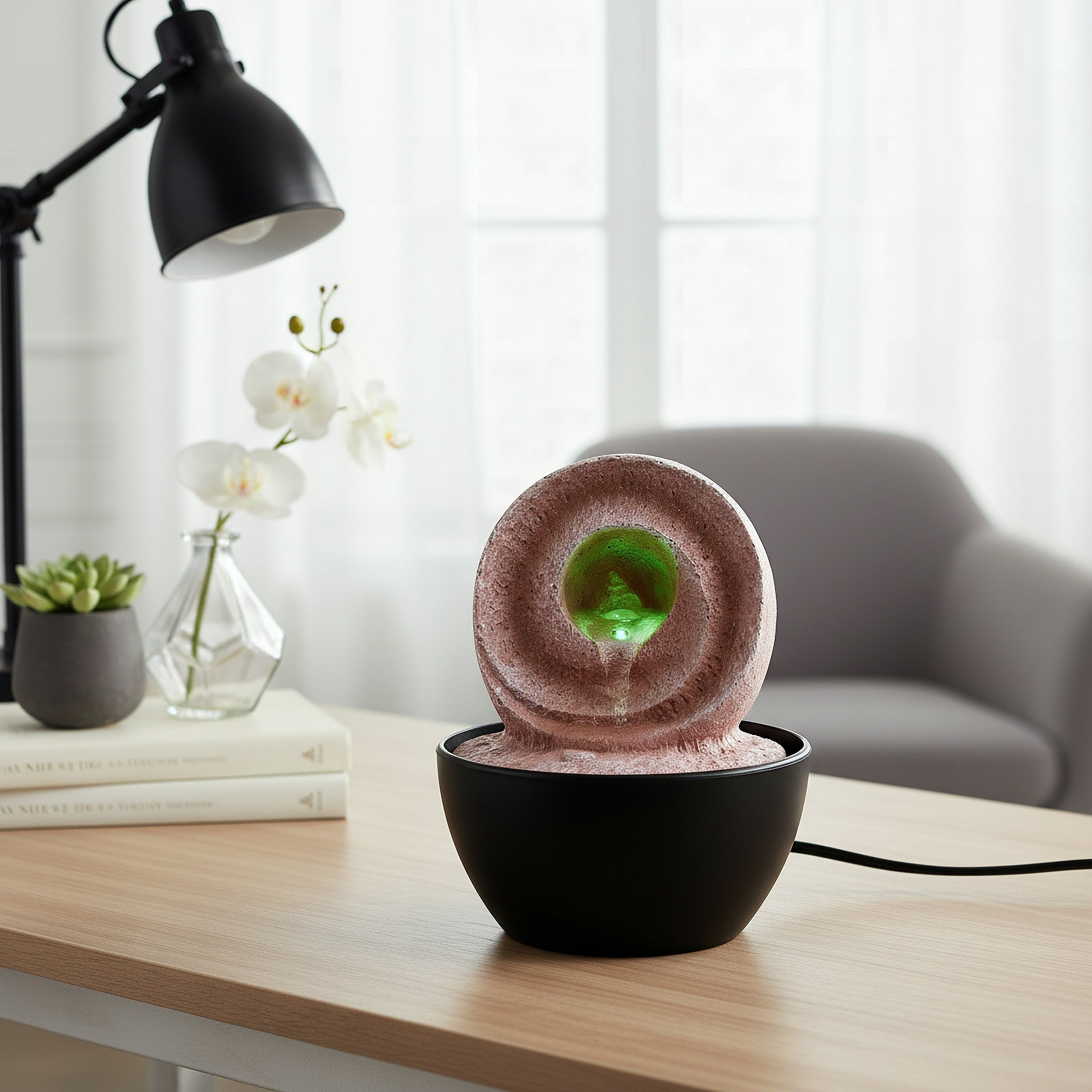 Cascadia Kyoto Modern Mini Modern Fountain - 13x13x18 cm-hbxhomeware-hbxdecorandfurnishings-image-5