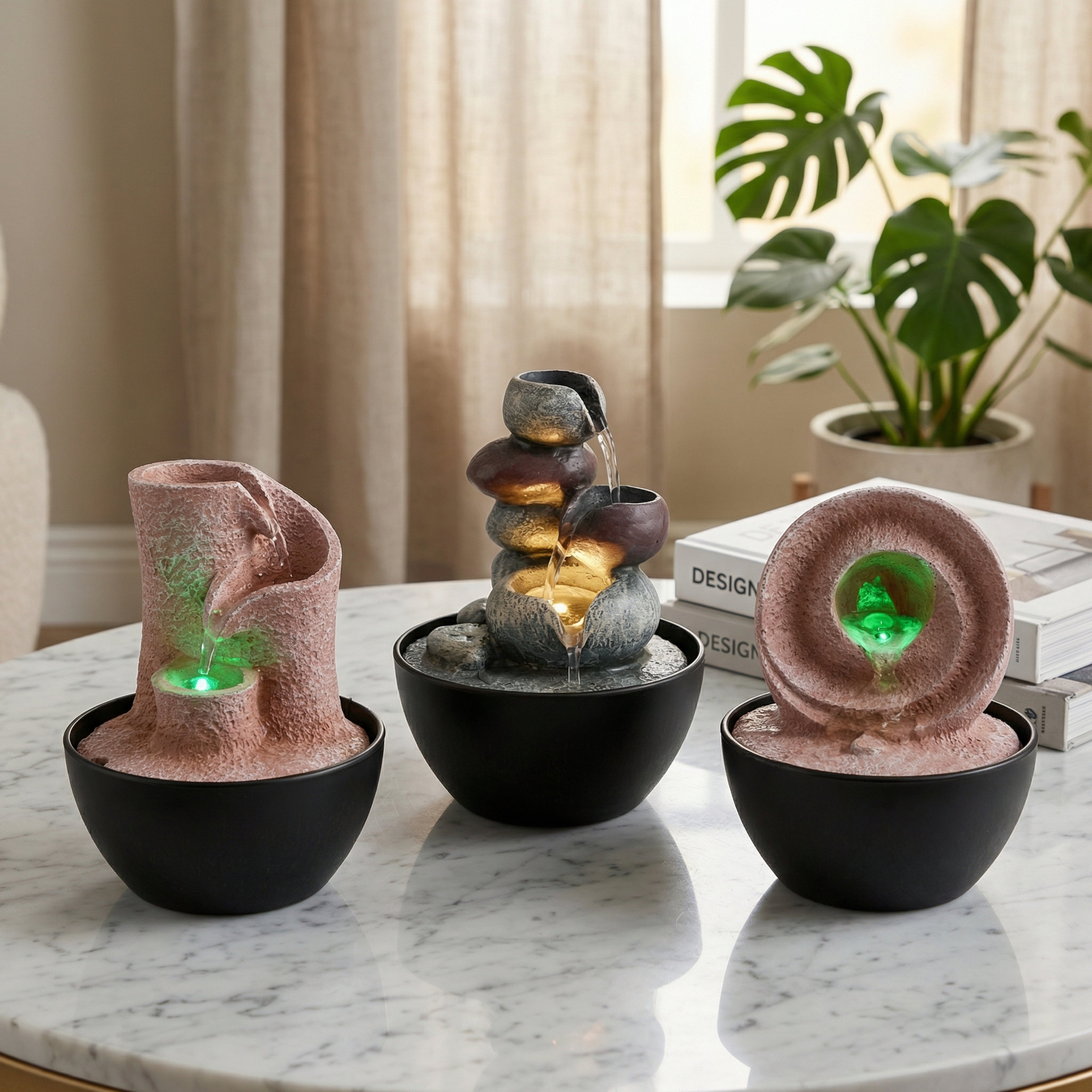 Cascadia Kyoto Modern Mini Modern Fountain - 13x13x18 cm-hbxhomeware-hbxdecorandfurnishings-image-6