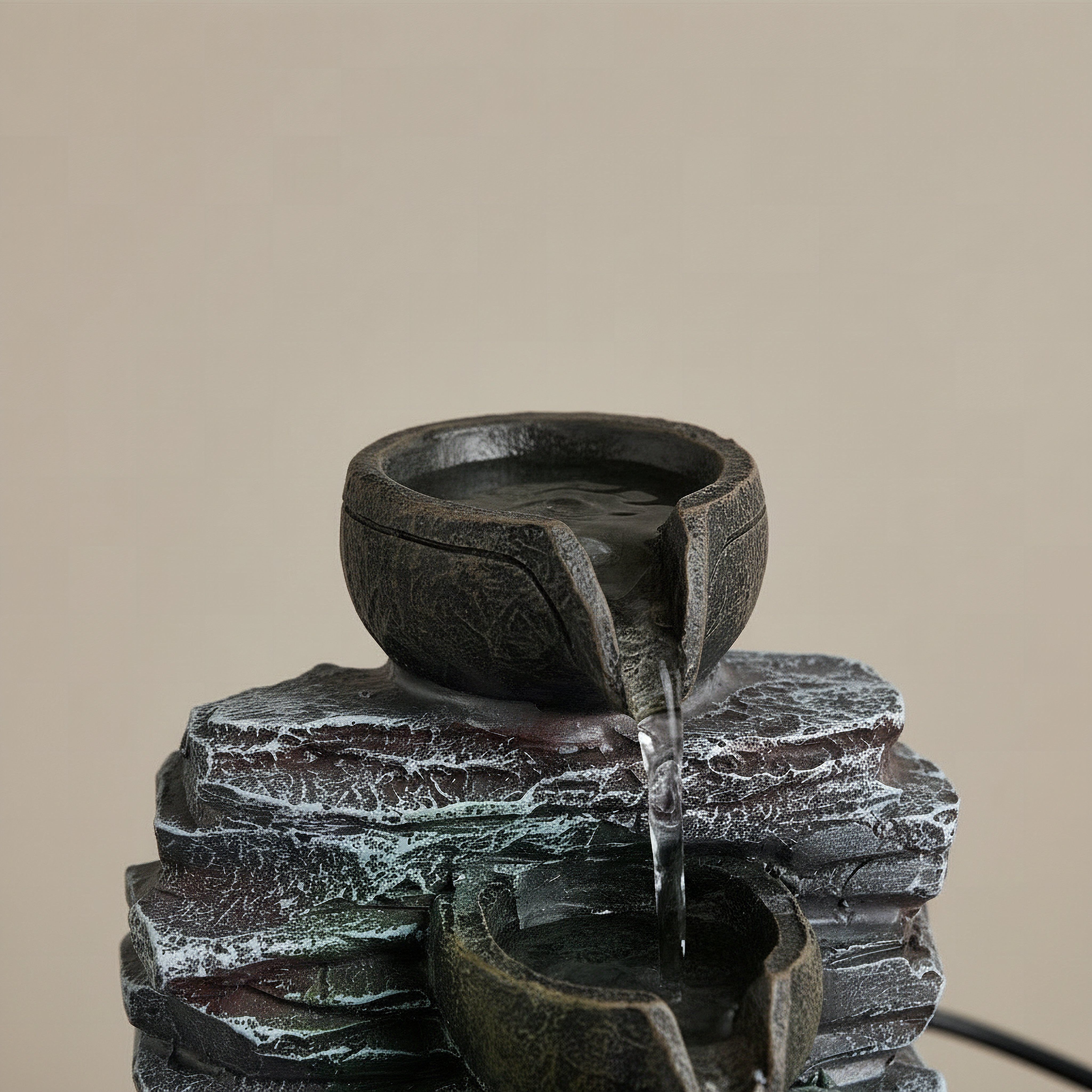 Cascadia Kyoto Mini Cascading Rock Fountain - 13x12x18 cm-hbxhomeware-hbxdecorandfurnishings-image-3