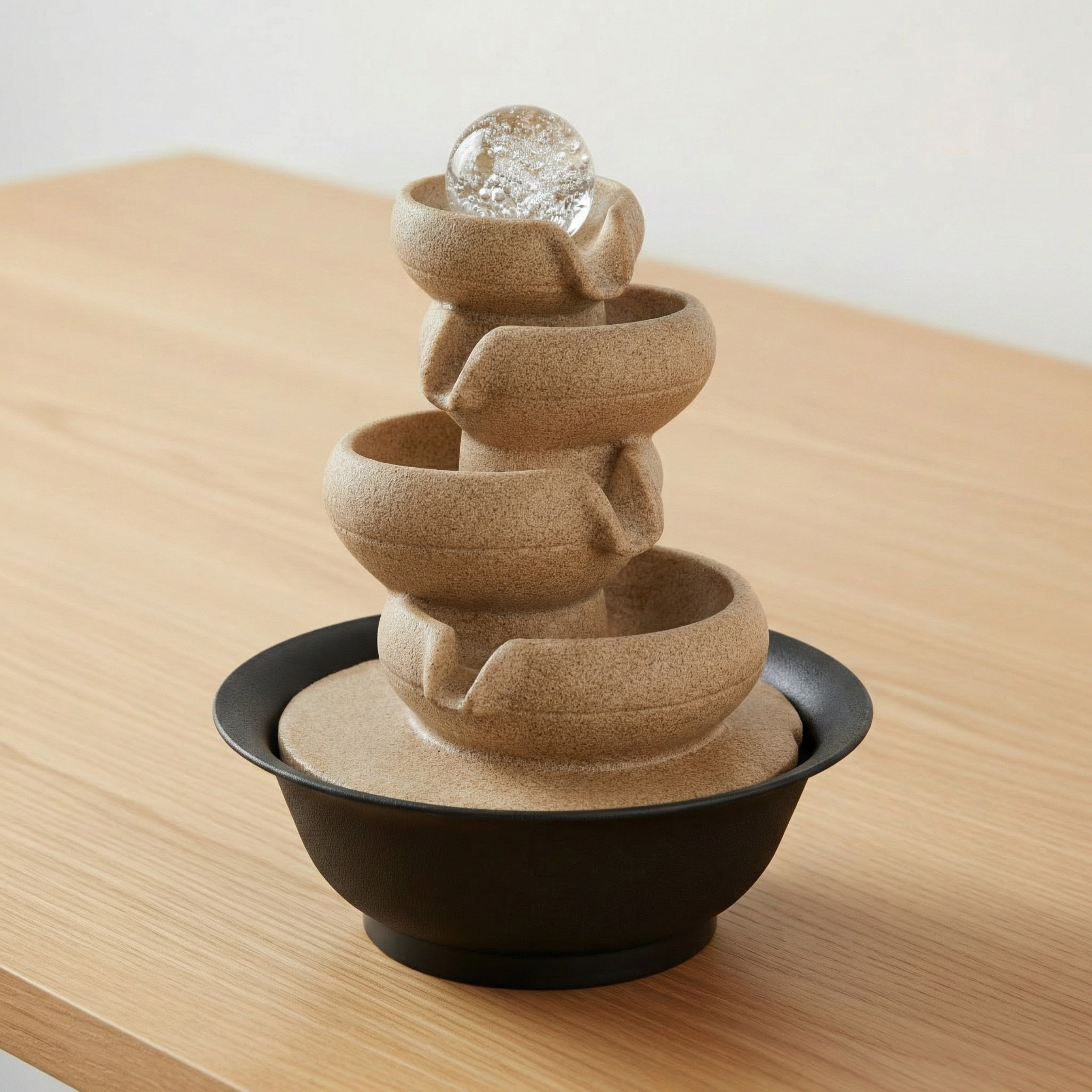 Belen Modern Fountain with Rolling Ball and LED Light - 21x21x26 cm-hbxhomeware-hbxdecorandfurnishings-image-2