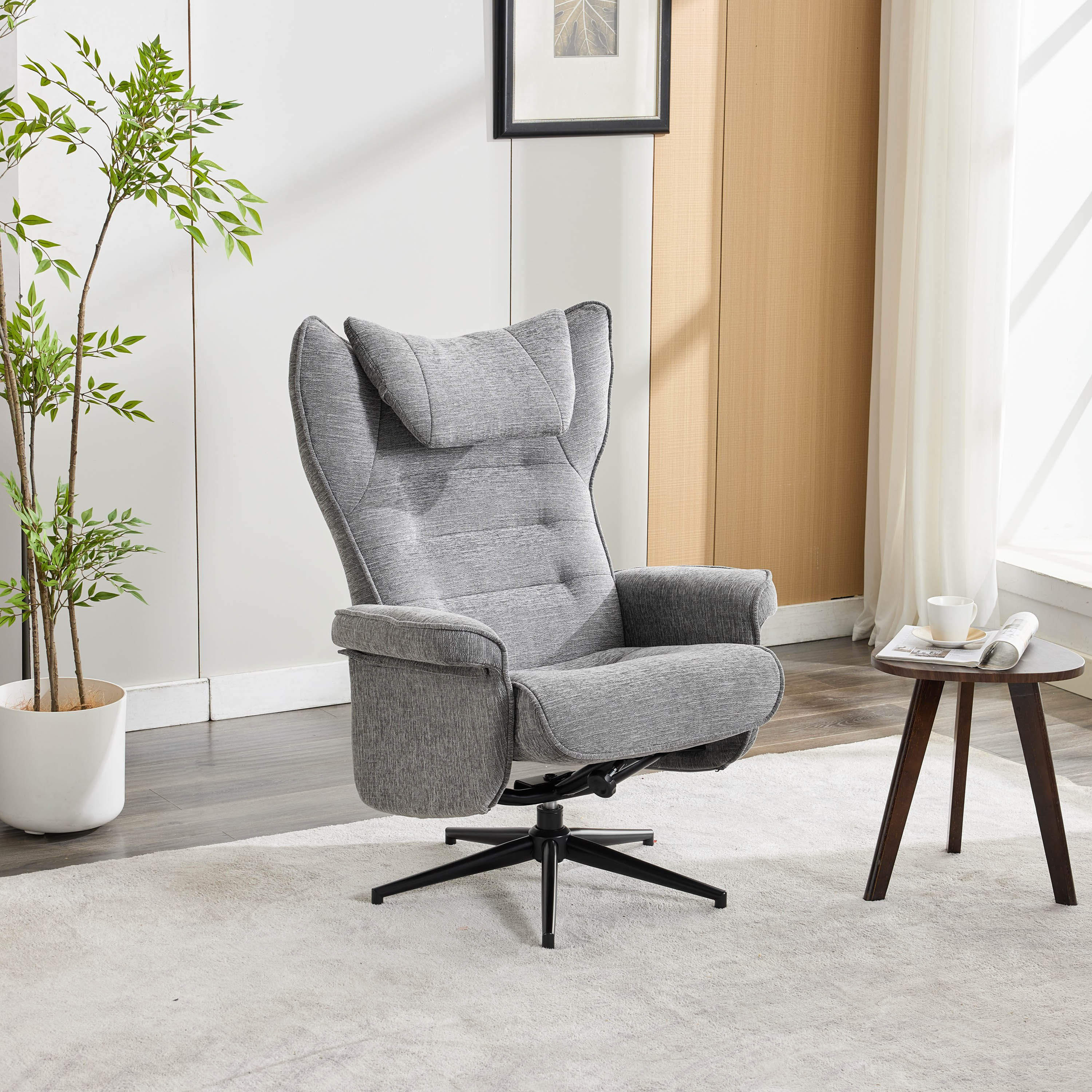 Movo Afton Fabric Swivel Armchair with Stool-hbxlivingroom-sofasandarmchairs-easychairs-image-14