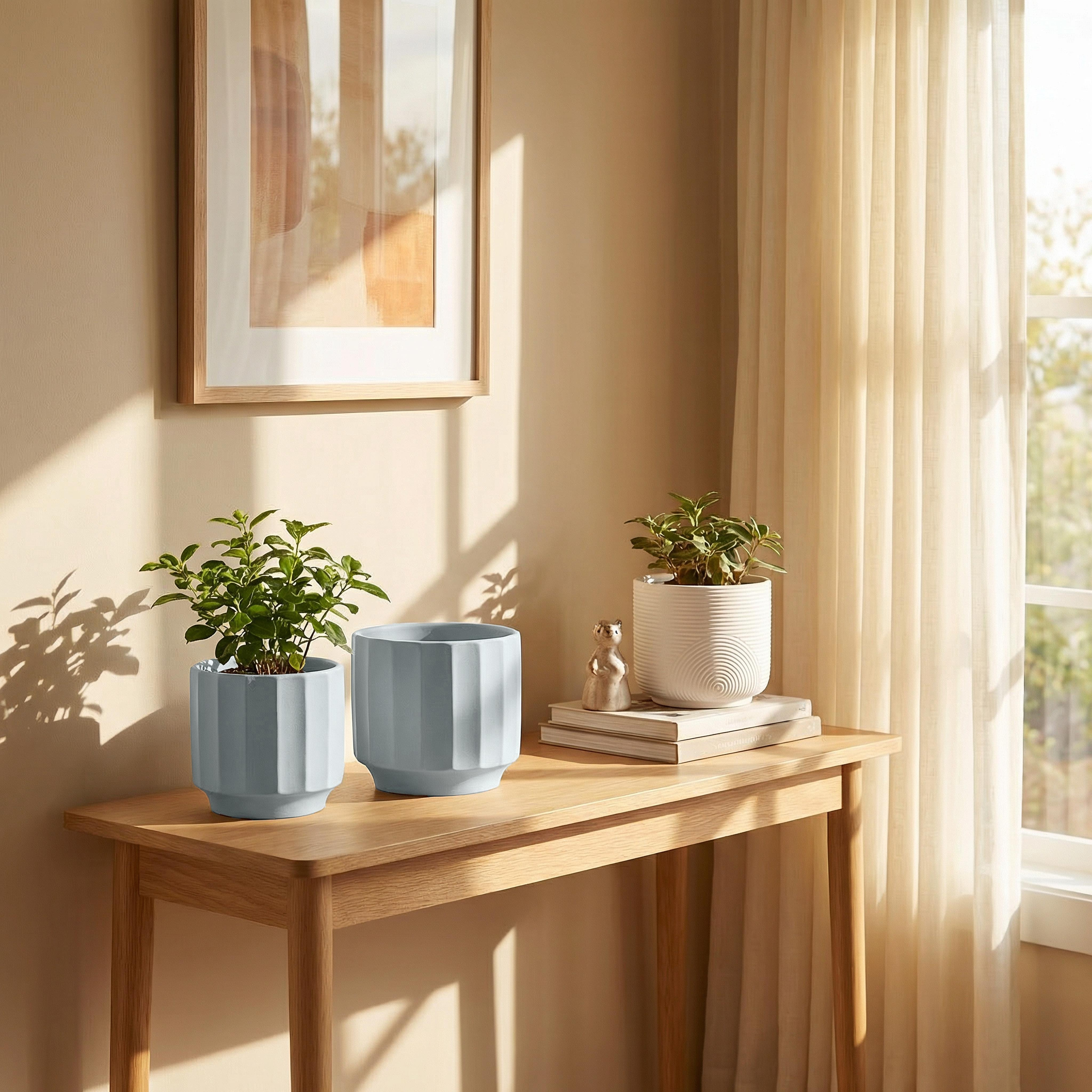 Opaline Vogish Decorative Ceramic Planter - 19x19x17 cm-hbxhomeware-hbxdecorandfurnishings-image-5