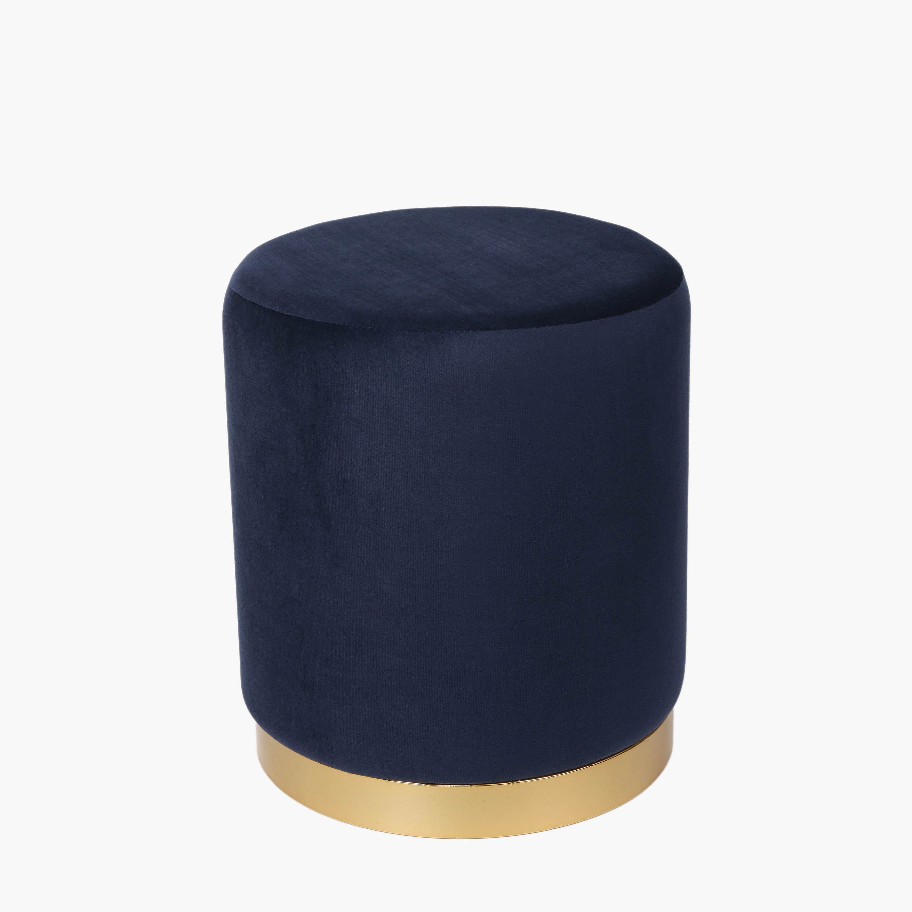 Kiva Velvet Fabric Round Ottoman-hbxlivingroom-sofasandarmchairs-ottomansandfootstools-image-2