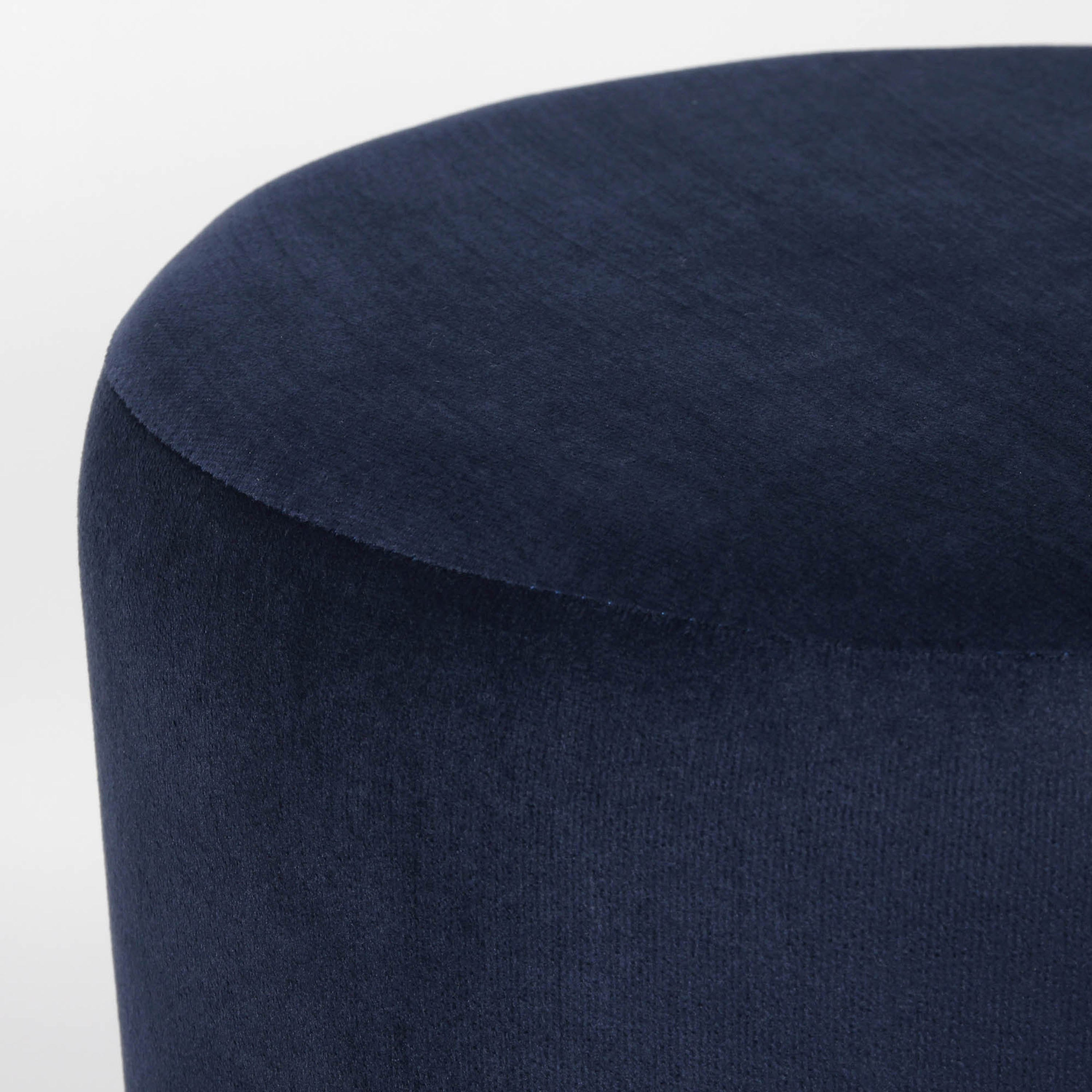 Kiva Velvet Fabric Round Ottoman-hbxlivingroom-sofasandarmchairs-ottomansandfootstools-image-3