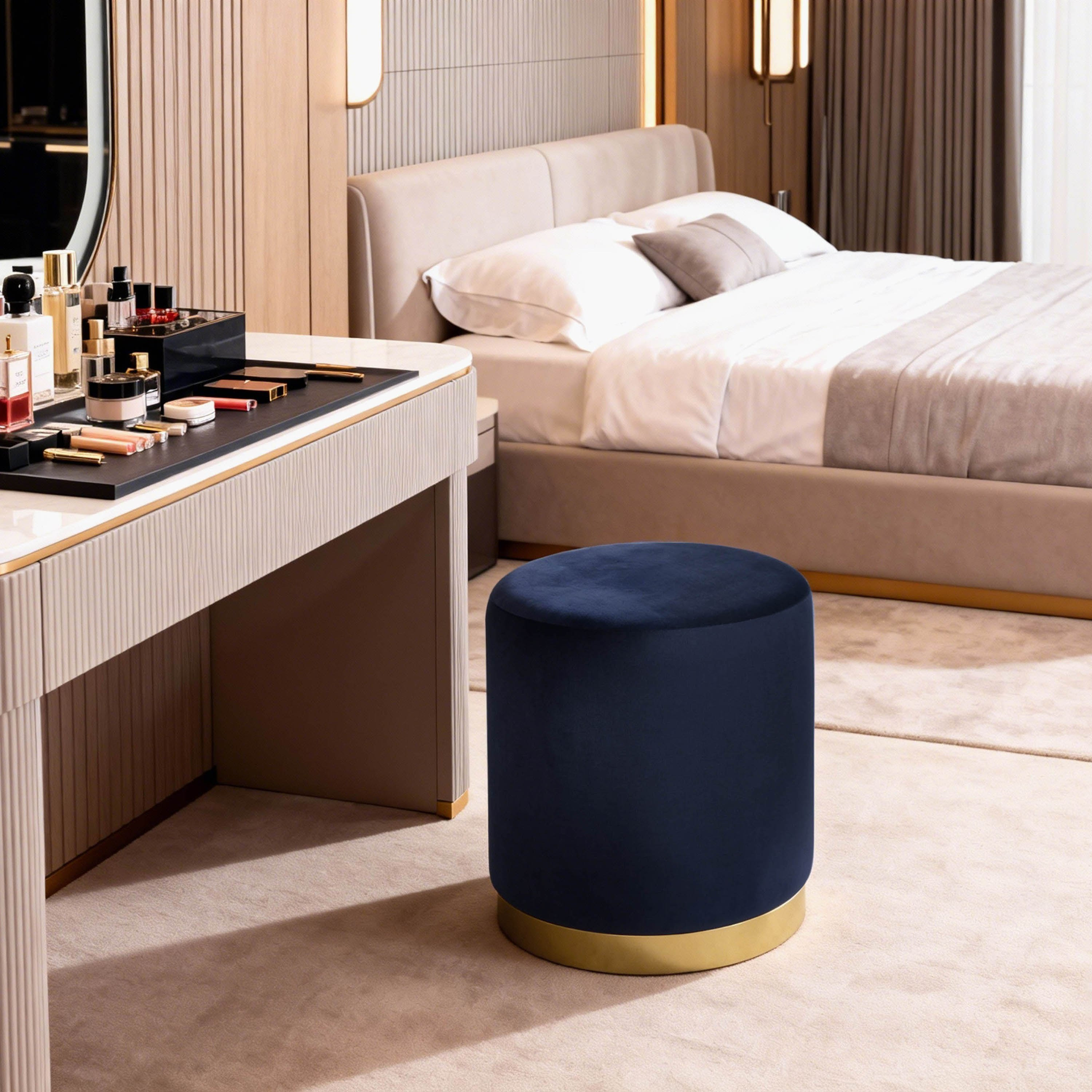 Kiva Velvet Fabric Round Ottoman-hbxlivingroom-sofasandarmchairs-ottomansandfootstools-image-6