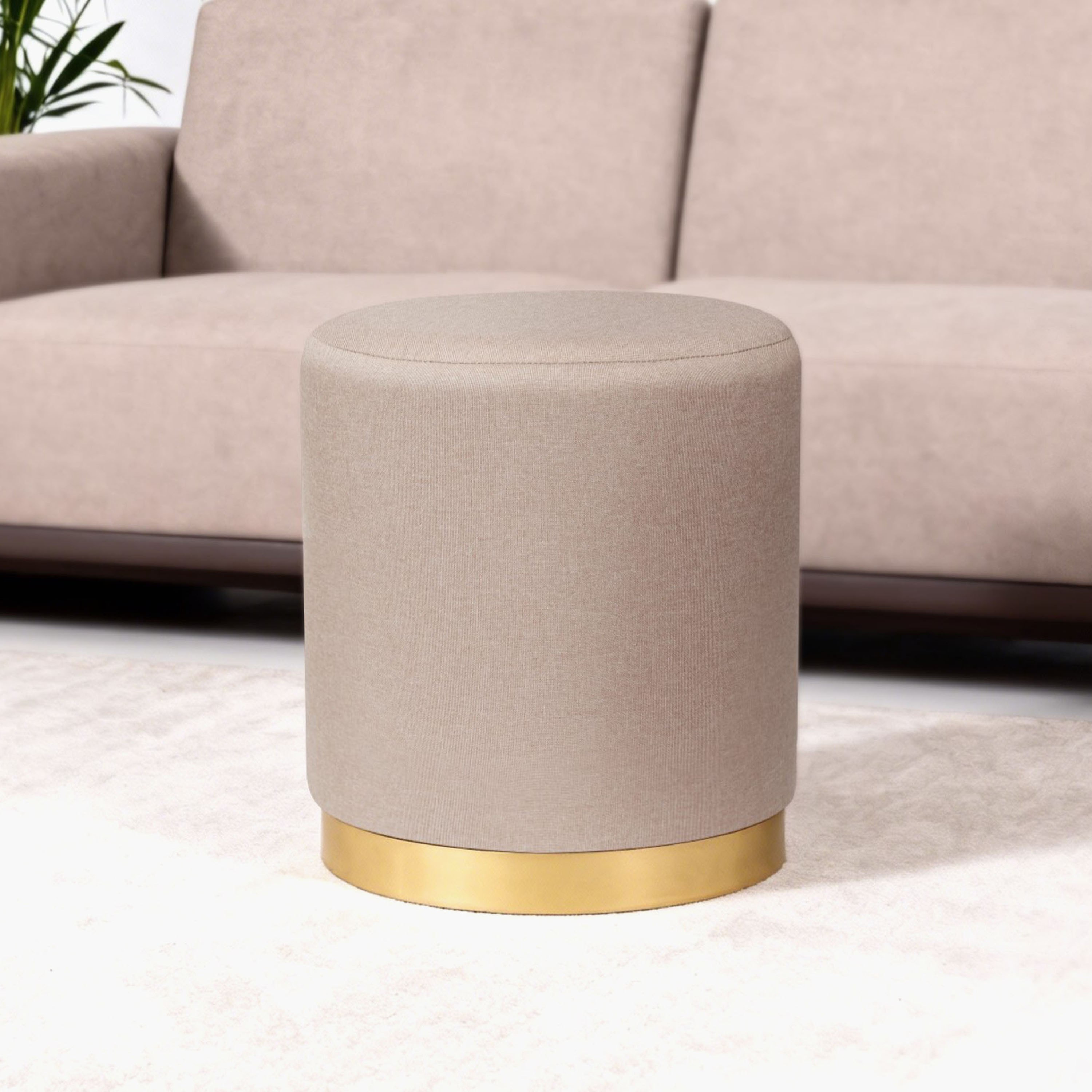 مقعد عثماني قماش مستدير من كيفا-hbxlivingroom-sofasandarmchairs-ottomansandfootstools-image-1