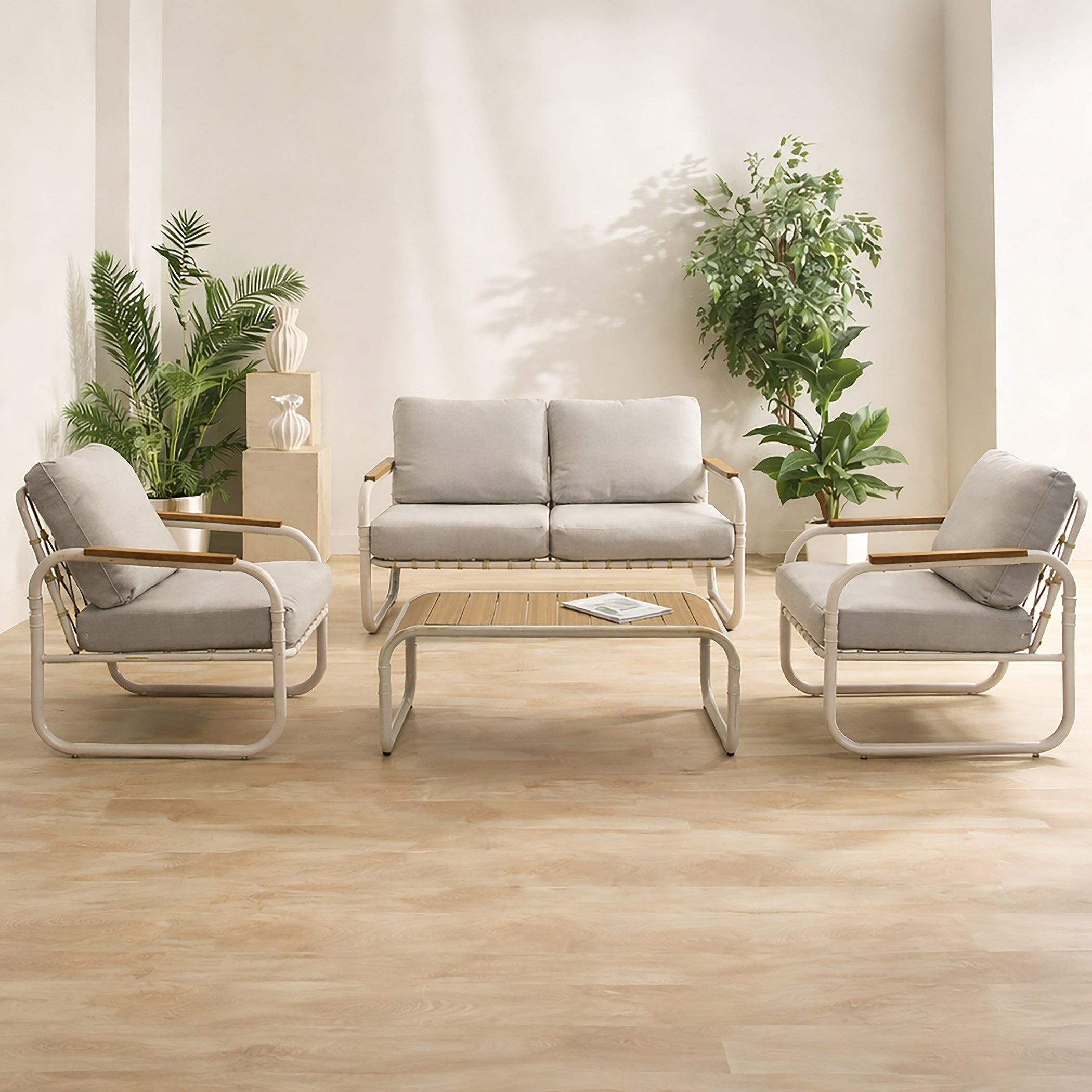 Vera Santorini 4-Seater Outdoor Sofa Set with Coffee Table and Cushions-hbxoutdoor-hbxoutdoorfurniture-sofasets-image-1