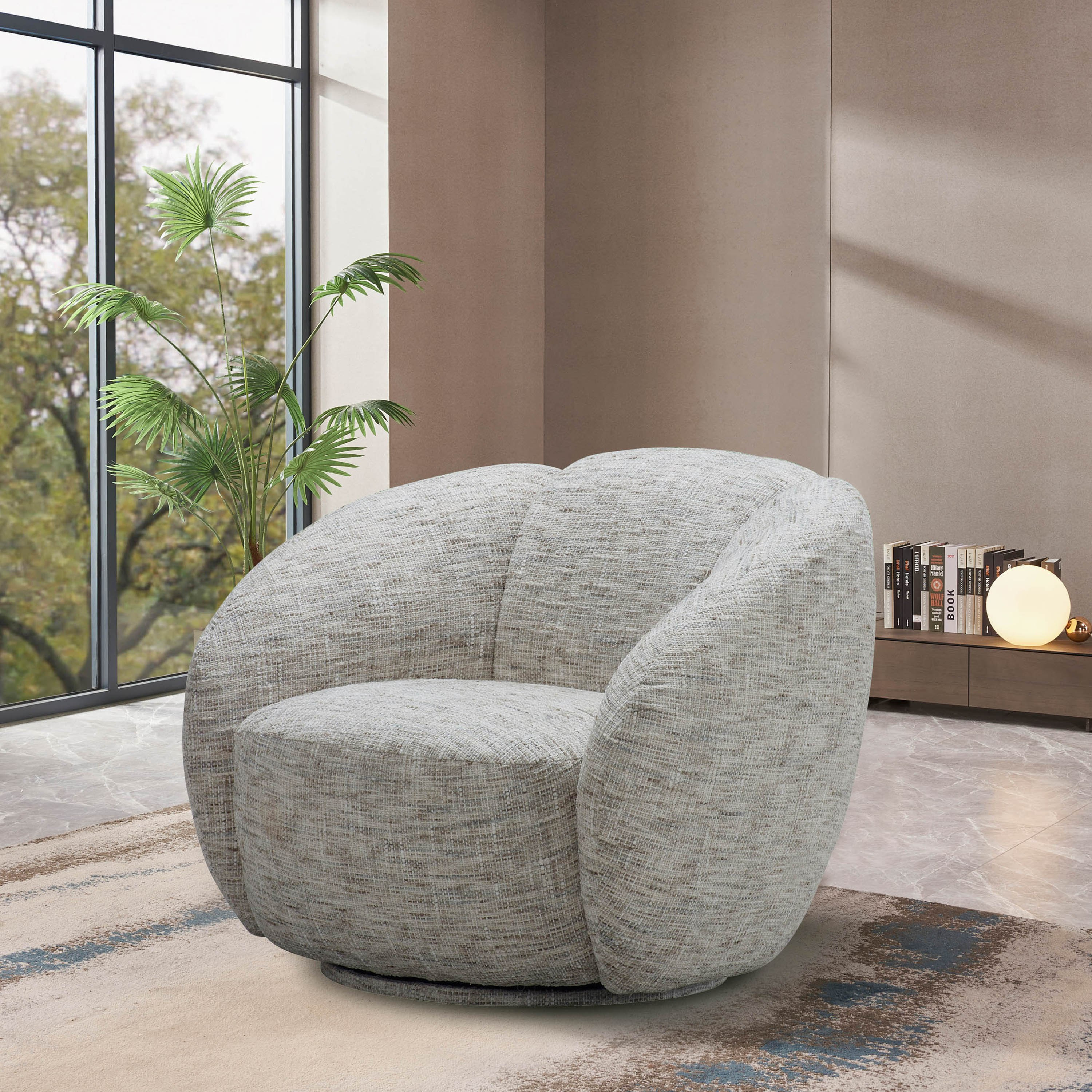 Orris Fabric Swivel Accent Chair-hbxlivingroom-sofasandarmchairs-easychairs-image-1