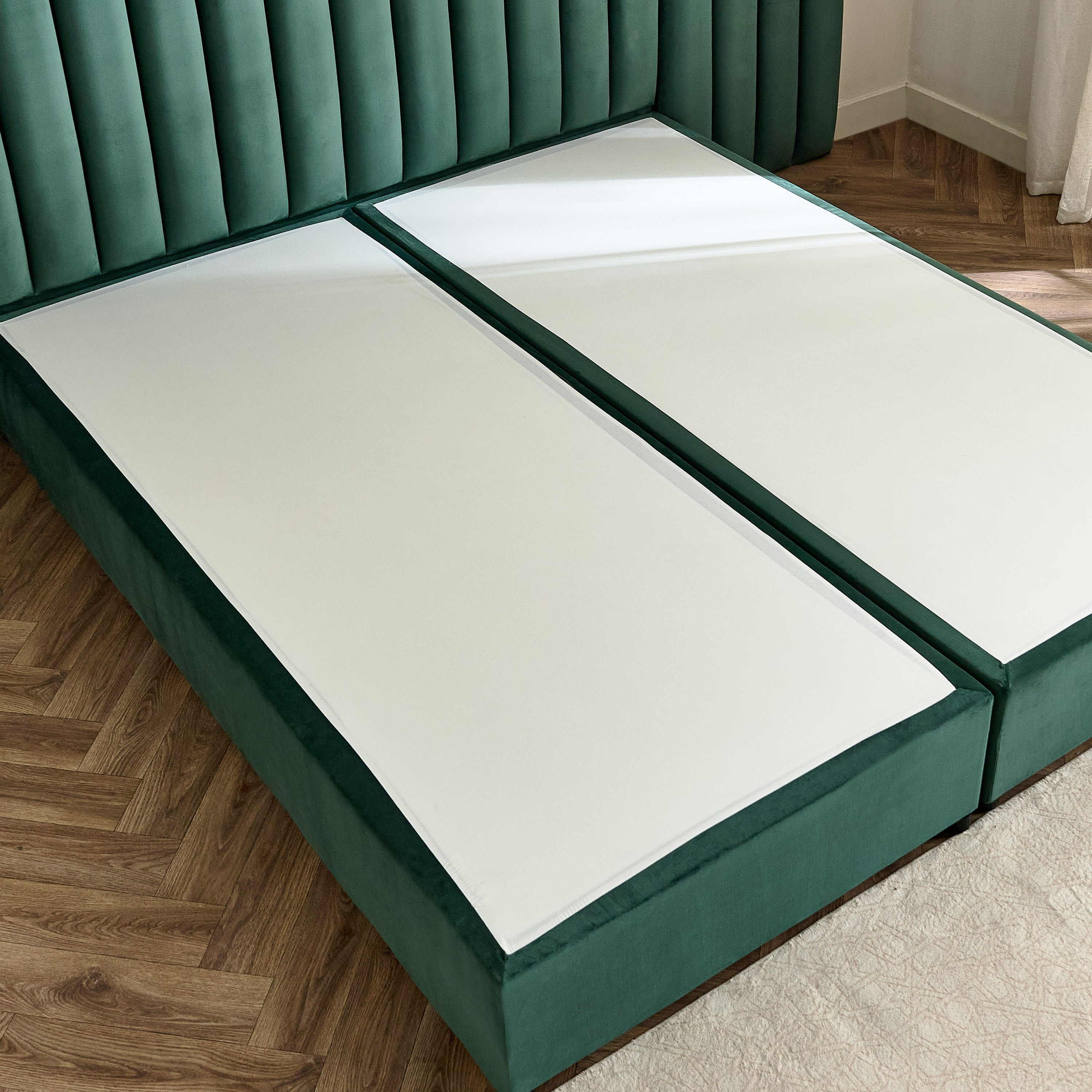 Curvy Brooks Extended Headboard Queen Upholstered Bed - 160x200 cm-hbxbedroom-bedsandbedsets-beds-queen-image-5