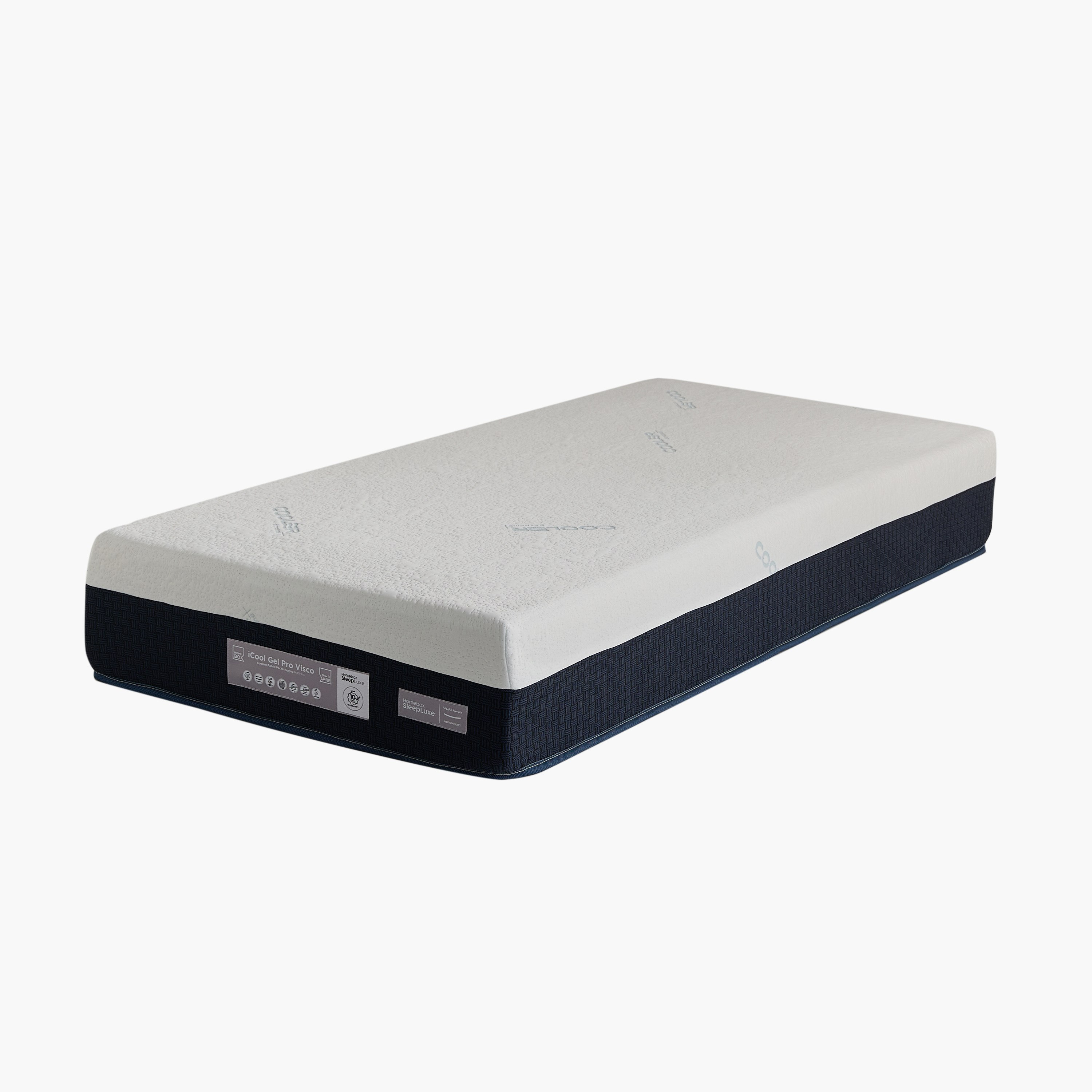 iSleep Luxe iCool Gel Pro Visco Memory Foam Medium Soft Pocket Spring Single Mattress - 90x190x25 cm-hbxfurniture-bedroom-mattresses-single-image-11