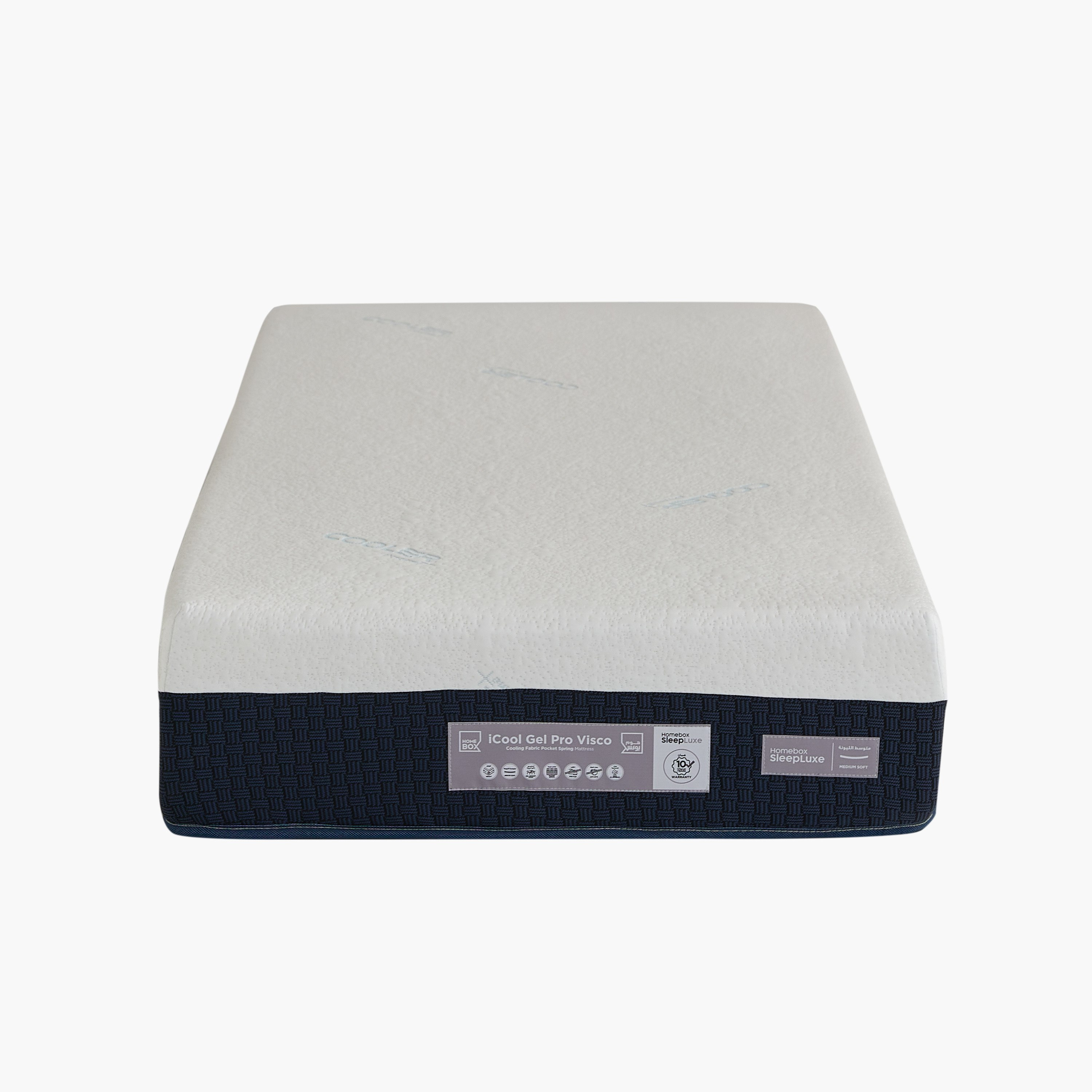 iSleep Luxe iCool Gel Pro Visco Memory Foam Medium Soft Pocket Spring Single Mattress - 90x190x25 cm-hbxfurniture-bedroom-mattresses-single-image-3