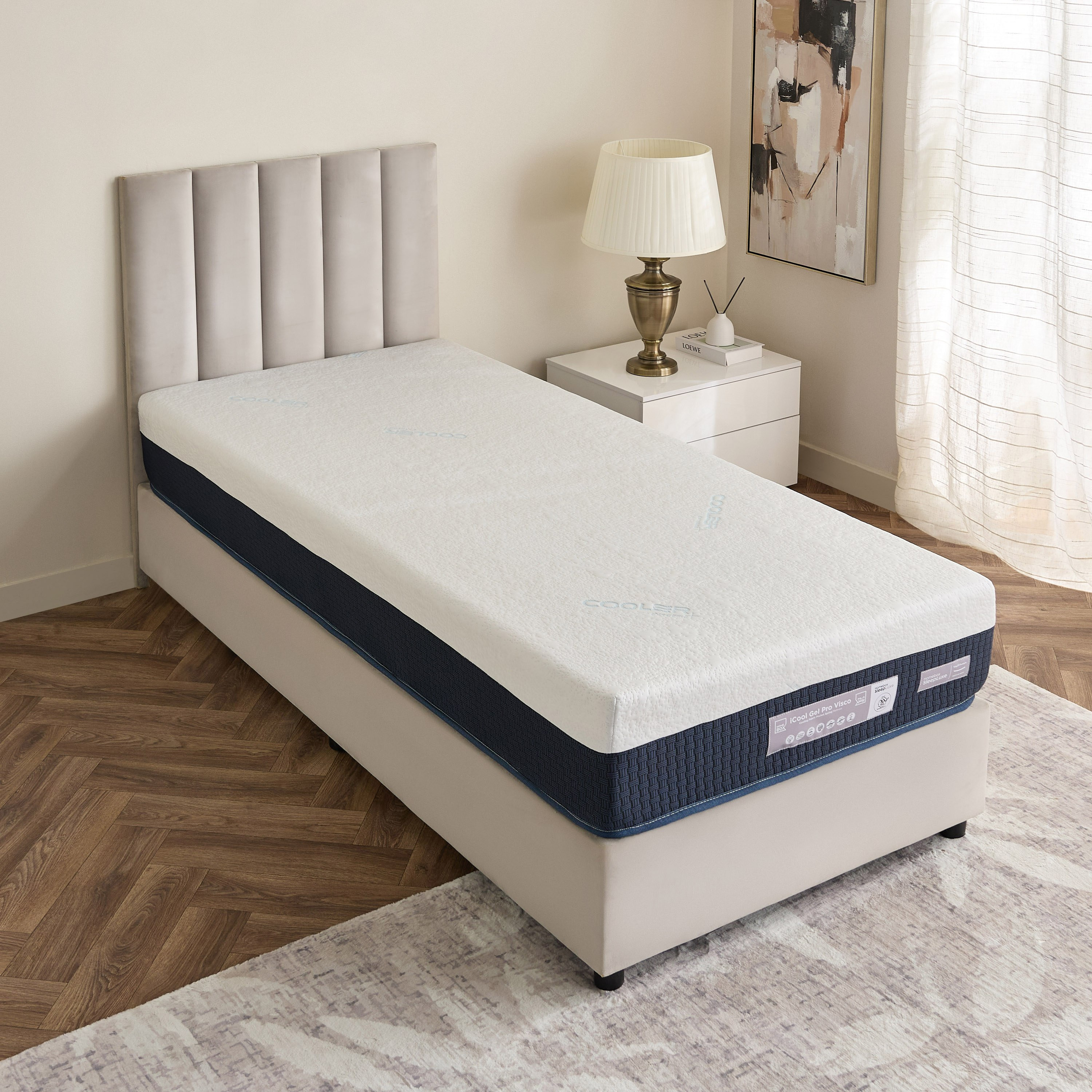 iSleep Luxe iCool Gel Pro Visco Memory Foam Medium Soft Pocket Spring Single Mattress - 90x190x25 cm-hbxfurniture-bedroom-mattresses-single-image-4