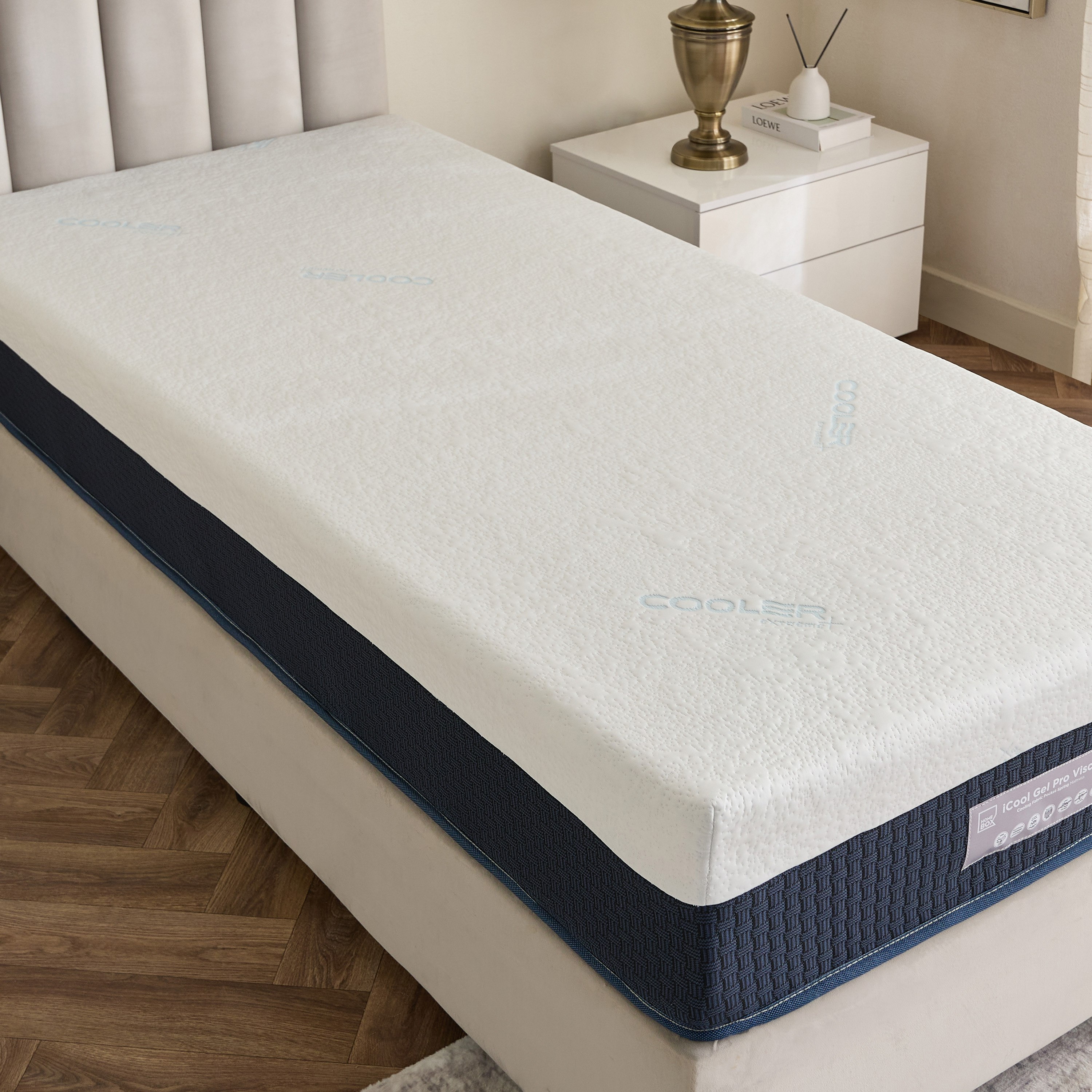 iSleep Luxe iCool Gel Pro Visco Memory Foam Medium Soft Pocket Spring Single Mattress - 90x190x25 cm-hbxfurniture-bedroom-mattresses-single-image-6