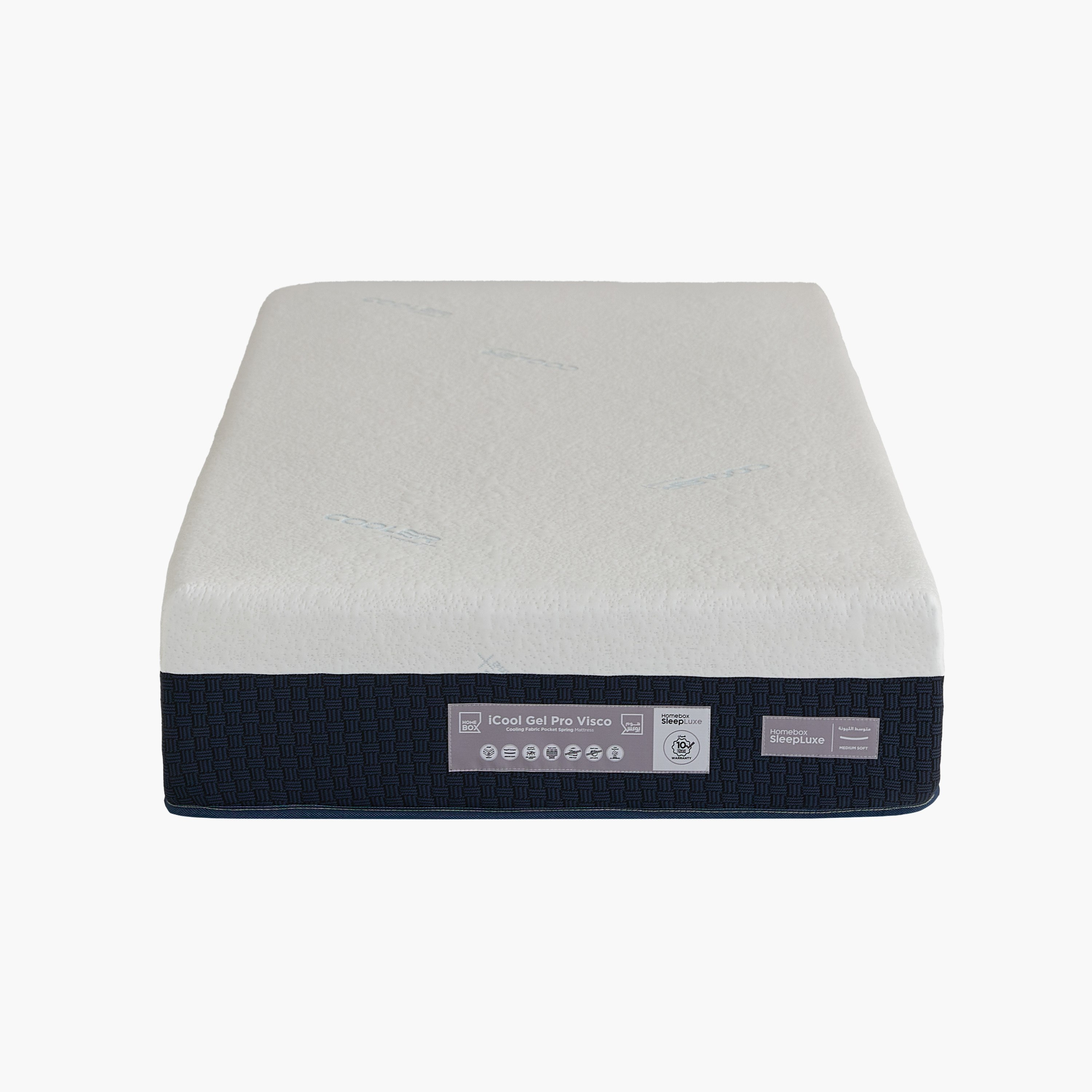 iSleep Luxe iCool Gel Pro Visco Memory Foam Medium Soft Pocket Spring Mattress - 90x200x25 cm-hbxfurniture-bedroom-mattresses-single-image-10