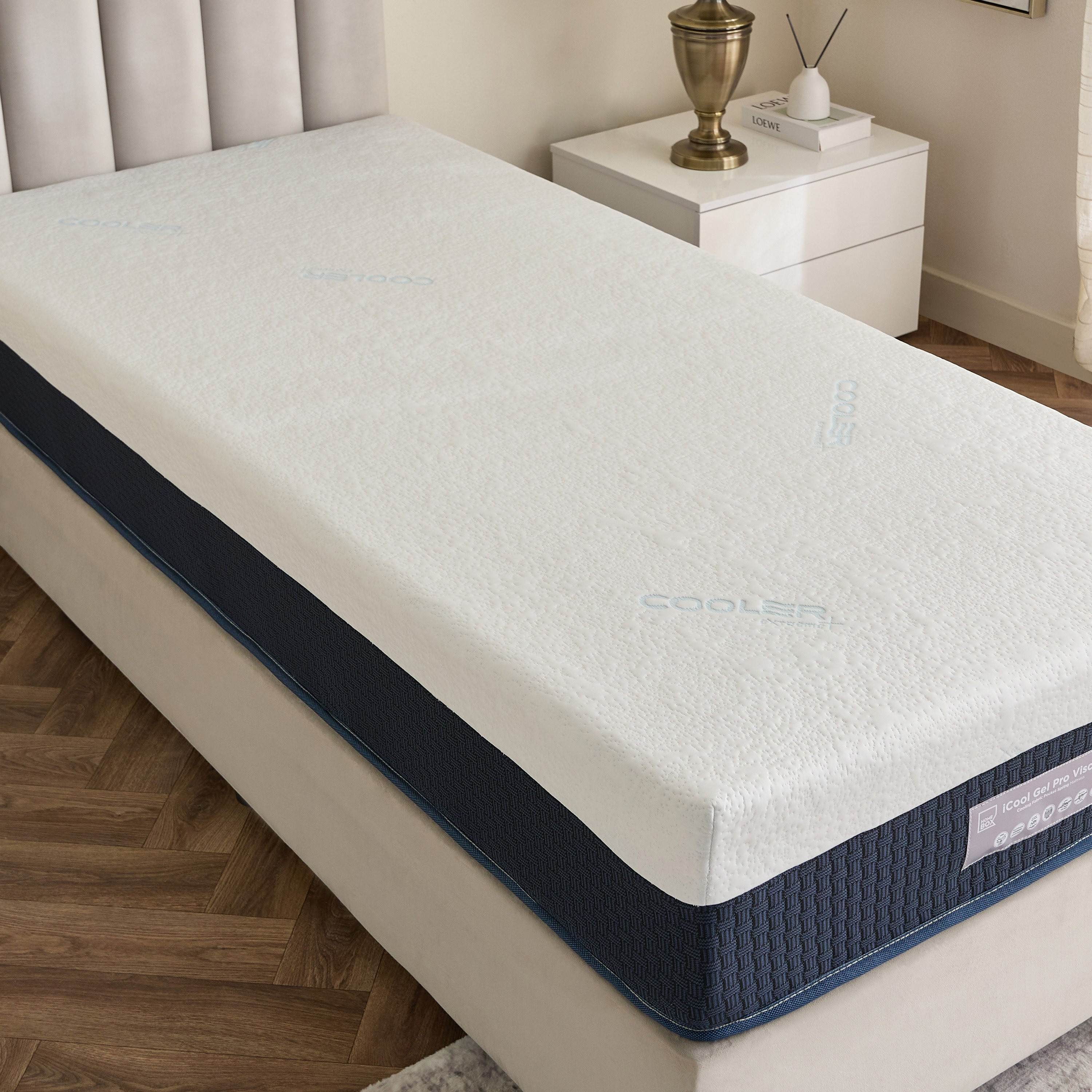 iSleep Luxe iCool Gel Pro Visco Memory Foam Medium Soft Pocket Spring Mattress - 90x200x25 cm-hbxfurniture-bedroom-mattresses-single-image-4