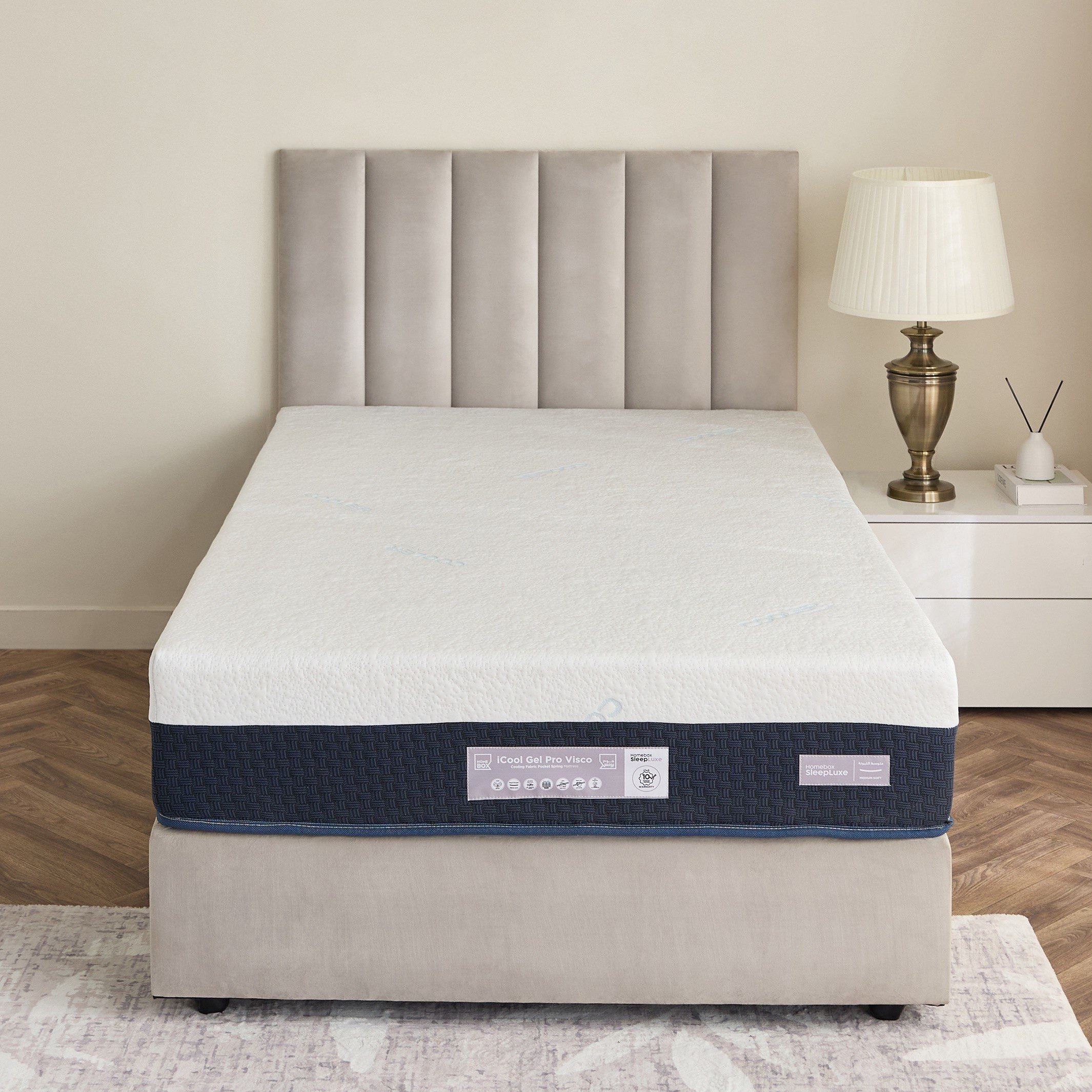 iSleep Luxe iCool Gel Pro Visco Memory Foam Medium Soft Pocket Spring Twin Mattress - 120x200x25 cm-hbxfurniture-mattresses-twin-image-3