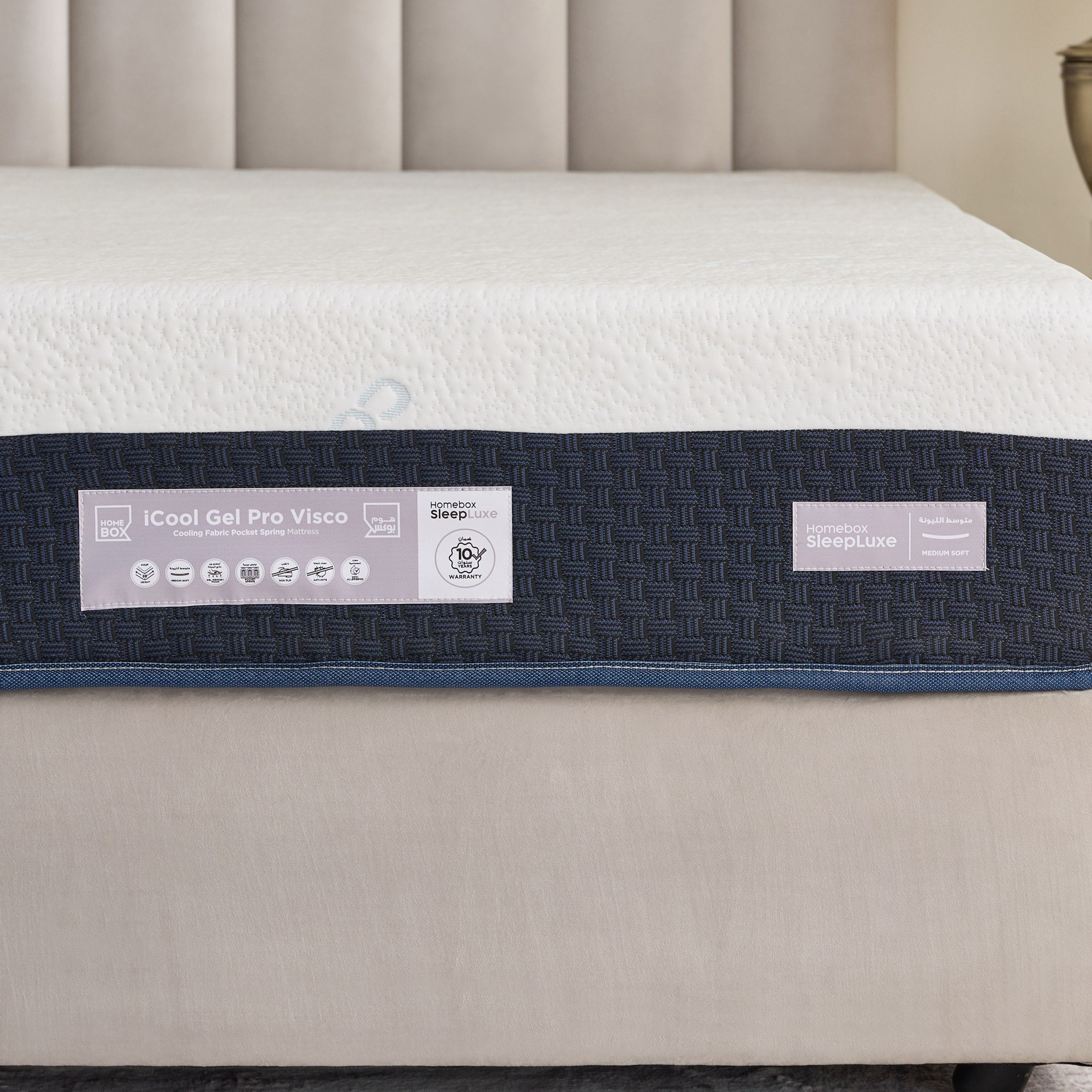 iSleep Luxe iCool Gel Pro Visco Memory Foam Medium Soft Pocket Spring Twin Mattress - 120x200x25 cm-hbxfurniture-mattresses-twin-image-5