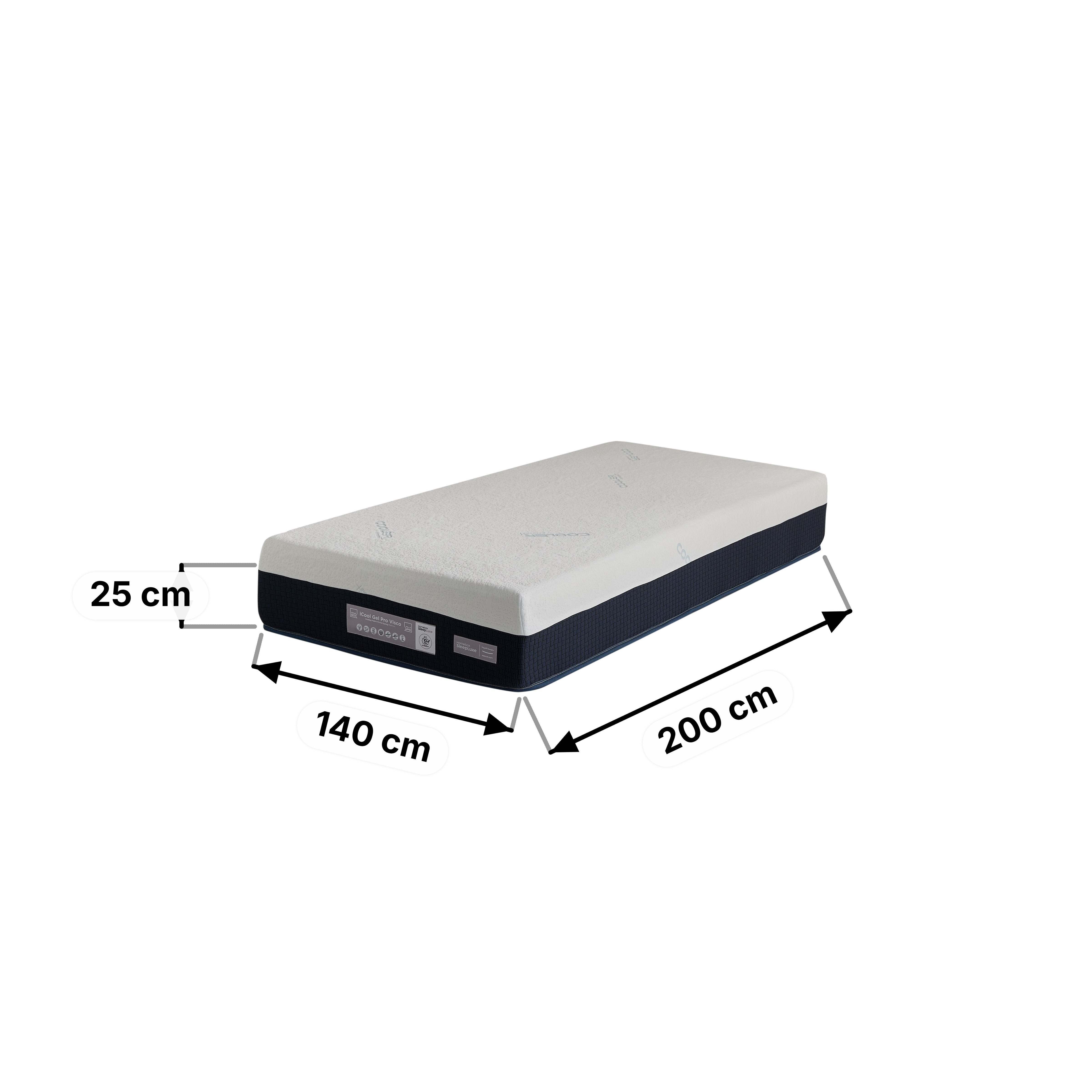 iSleep Luxe iCool Gel Pro Visco Memory Foam Medium Soft Pocket Spring Queen Mattress - 140x200x25 cm-hbxbedroom-mattresses-queen-image-12