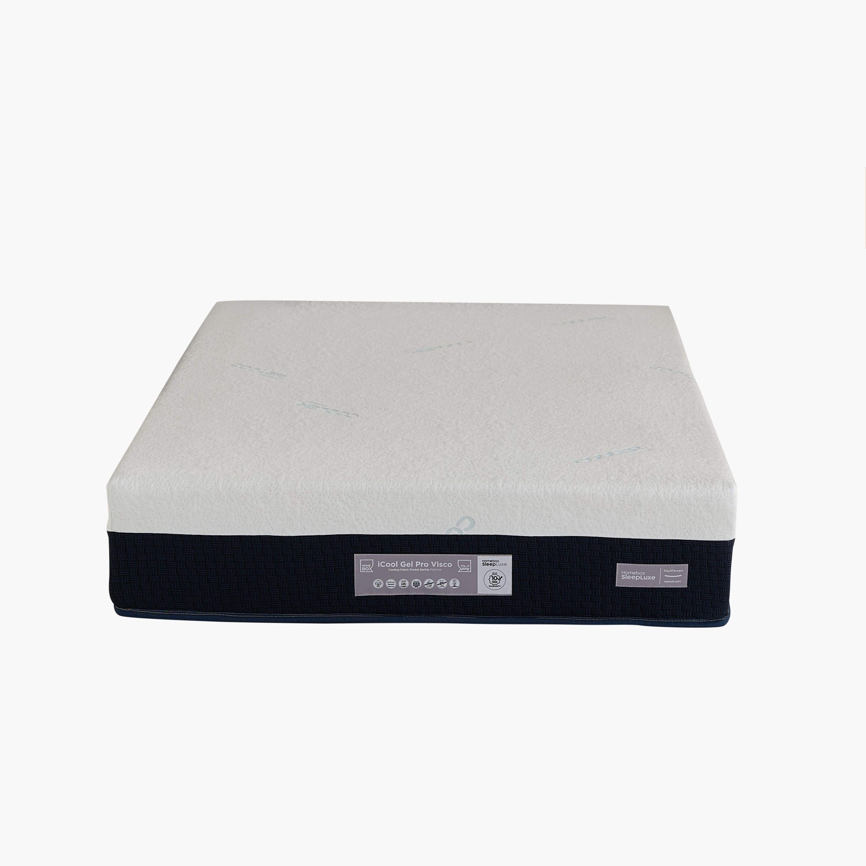 iSleep Luxe iCool Gel Pro Visco Memory Foam Medium Soft Pocket Spring Queen Mattress - 140x200x25 cm-hbxbedroom-mattresses-queen-image-2