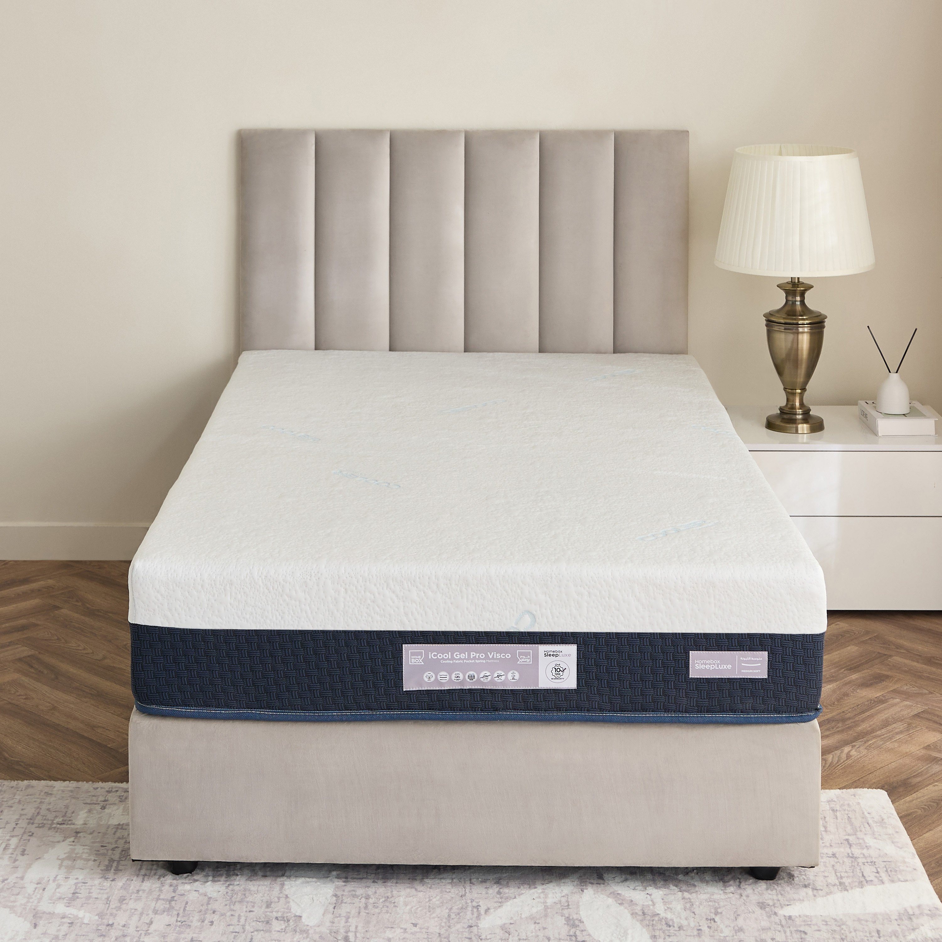 iSleep Luxe iCool Gel Pro Visco Memory Foam Medium Soft Pocket Spring Queen Mattress - 140x200x25 cm-hbxbedroom-mattresses-queen-image-5