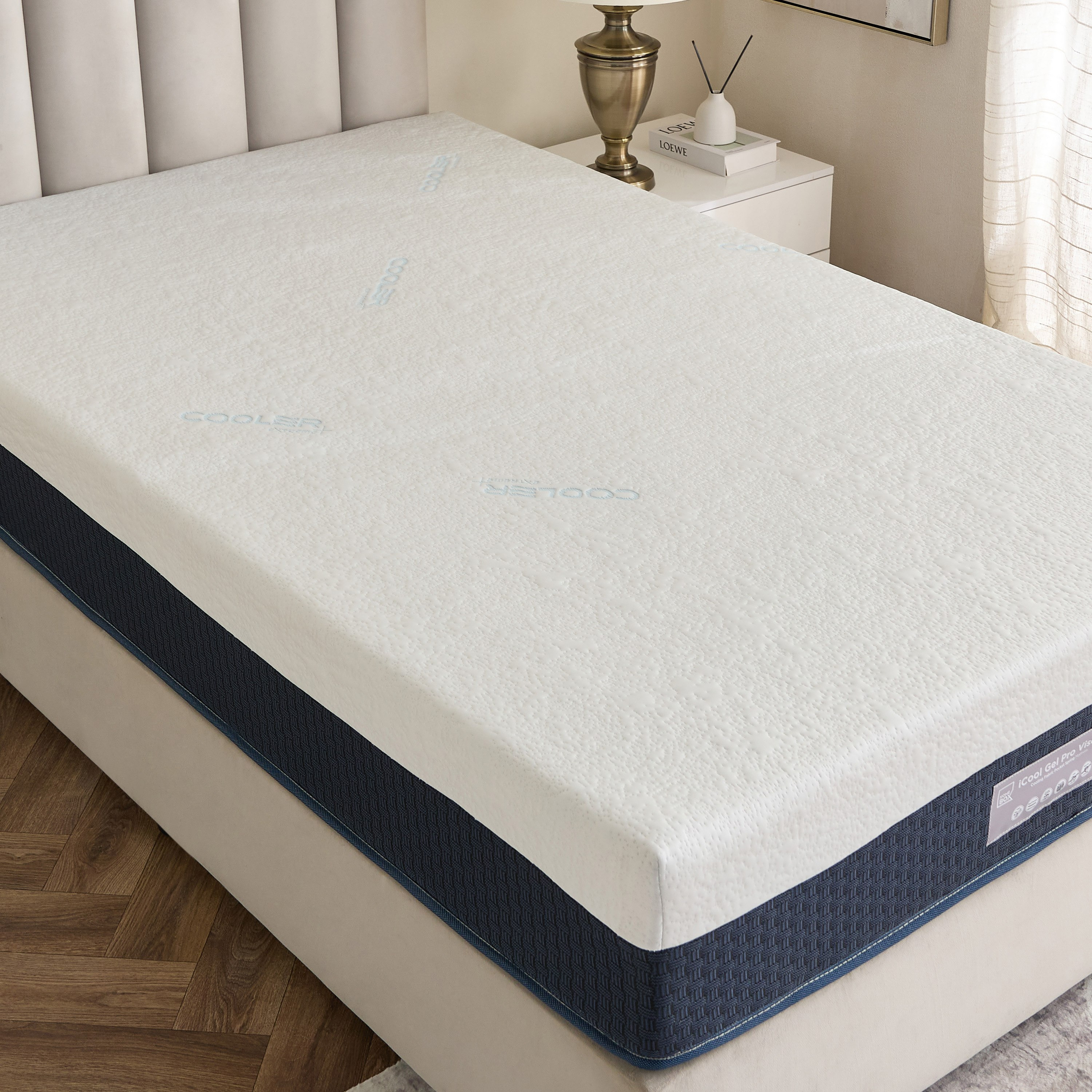 iSleep Luxe iCool Gel Pro Visco Memory Foam Medium Soft Pocket Spring Queen Mattress - 140x200x25 cm-hbxbedroom-mattresses-queen-image-6