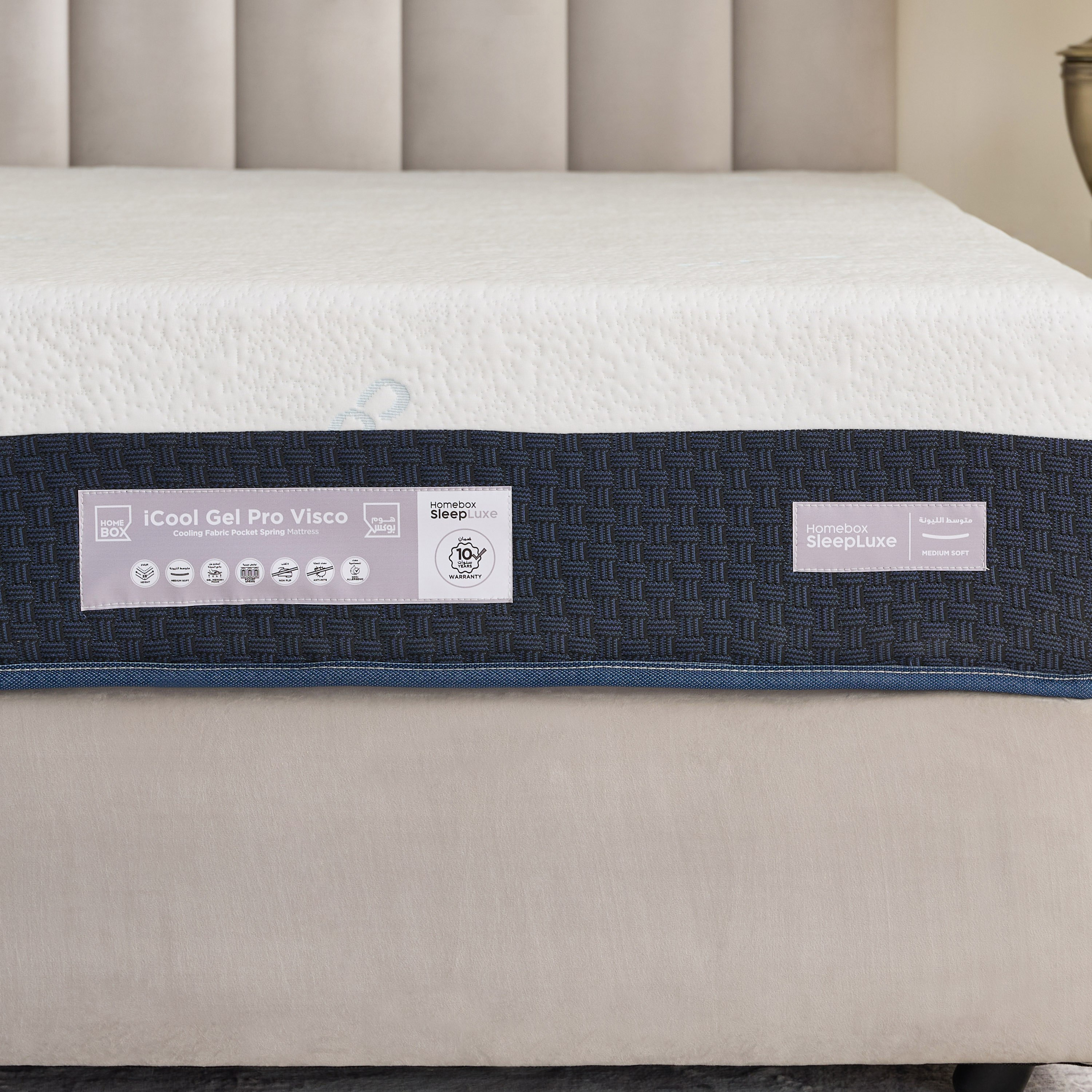 iSleep Luxe iCool Gel Pro Visco Memory Foam Medium Soft Pocket Spring Queen Mattress - 140x200x25 cm-hbxbedroom-mattresses-queen-image-7