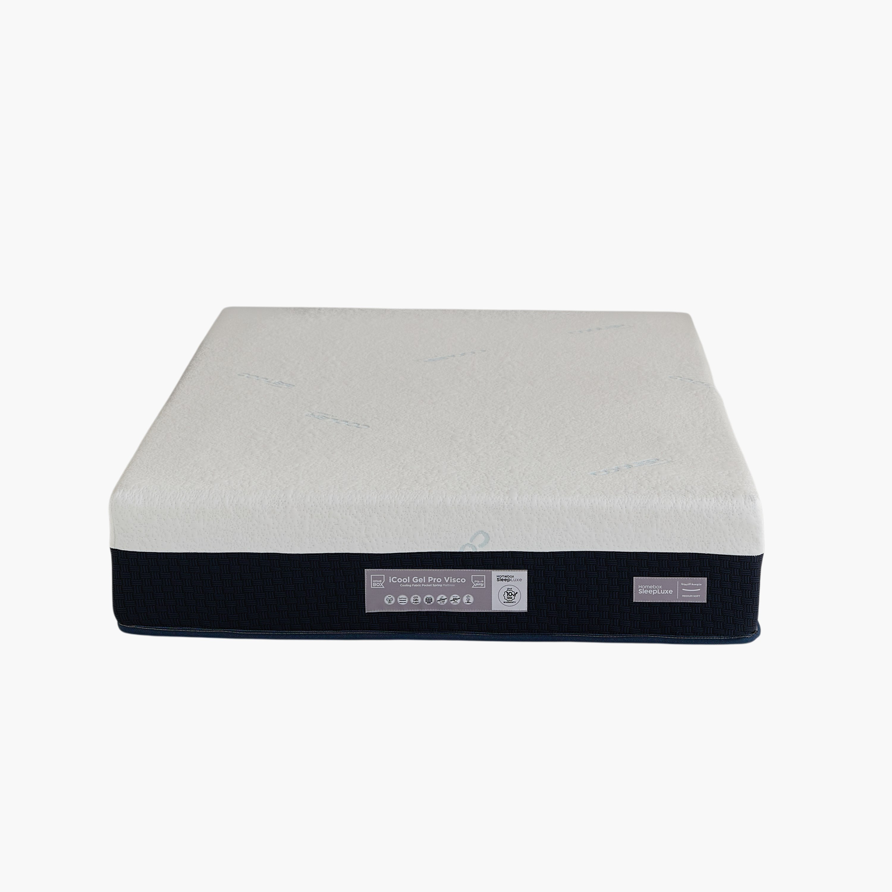 iSleep Luxe iCool Gel Pro Visco Memory Foam Medium Soft Pocket Spring Queen Mattress - 150x200x25 cm-hbxbedroom-mattresses-queen-image-2