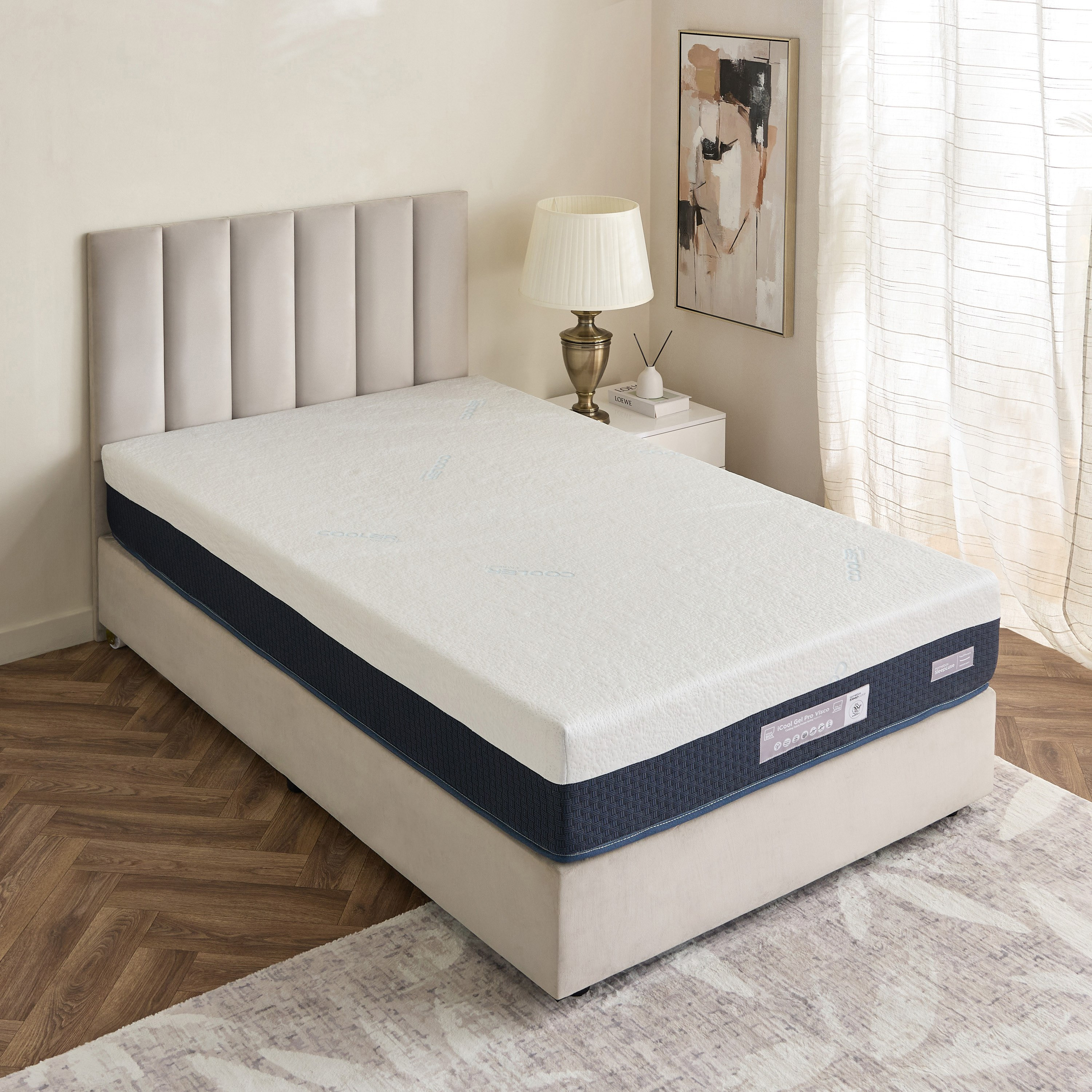 iSleep Luxe iCool Gel Pro Visco Memory Foam Medium Soft Pocket Spring Queen Mattress - 150x200x25 cm-hbxbedroom-mattresses-queen-image-4