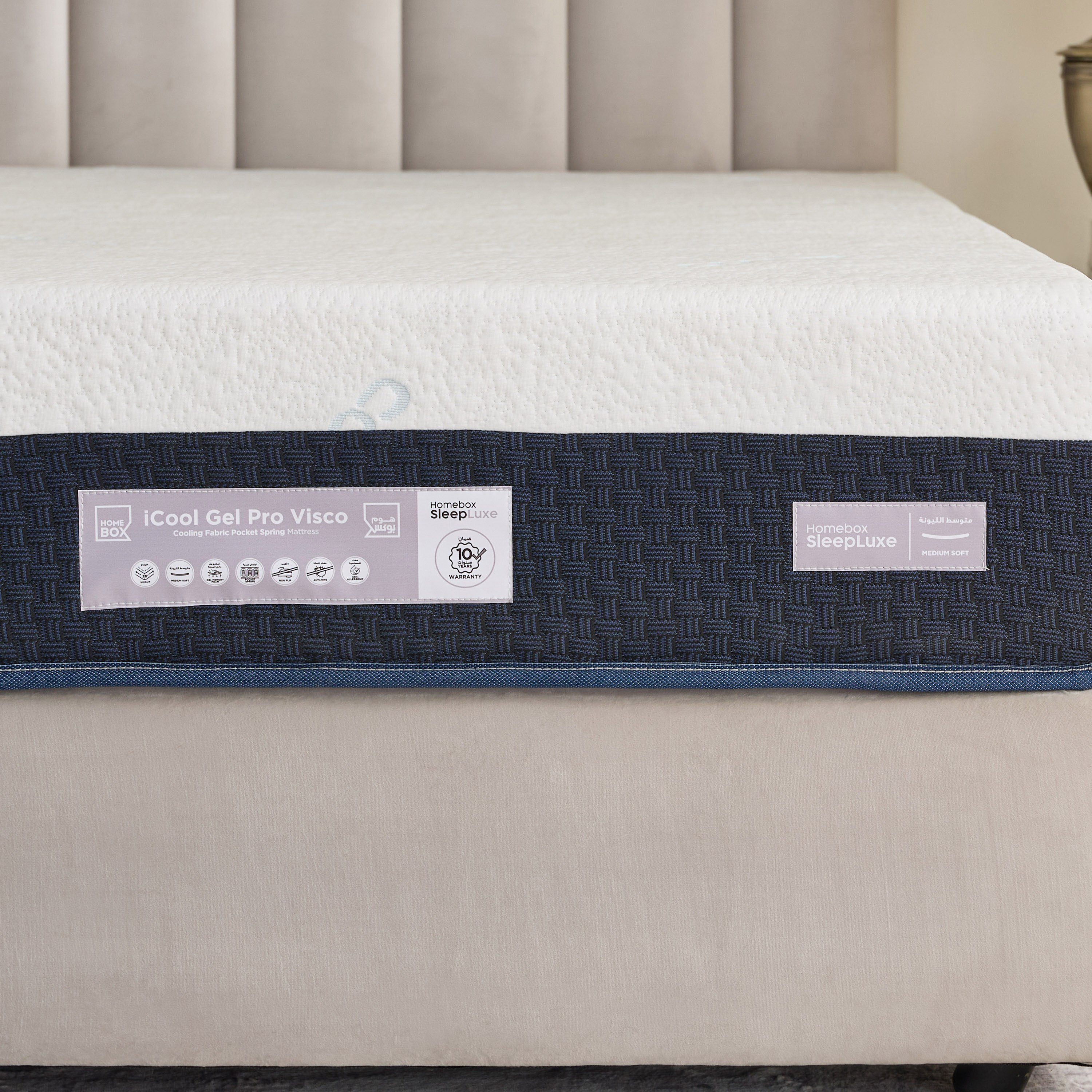 iSleep Luxe iCool Gel Pro Visco Memory Foam Medium Soft Pocket Spring Queen Mattress - 150x200x25 cm-hbxbedroom-mattresses-queen-image-7