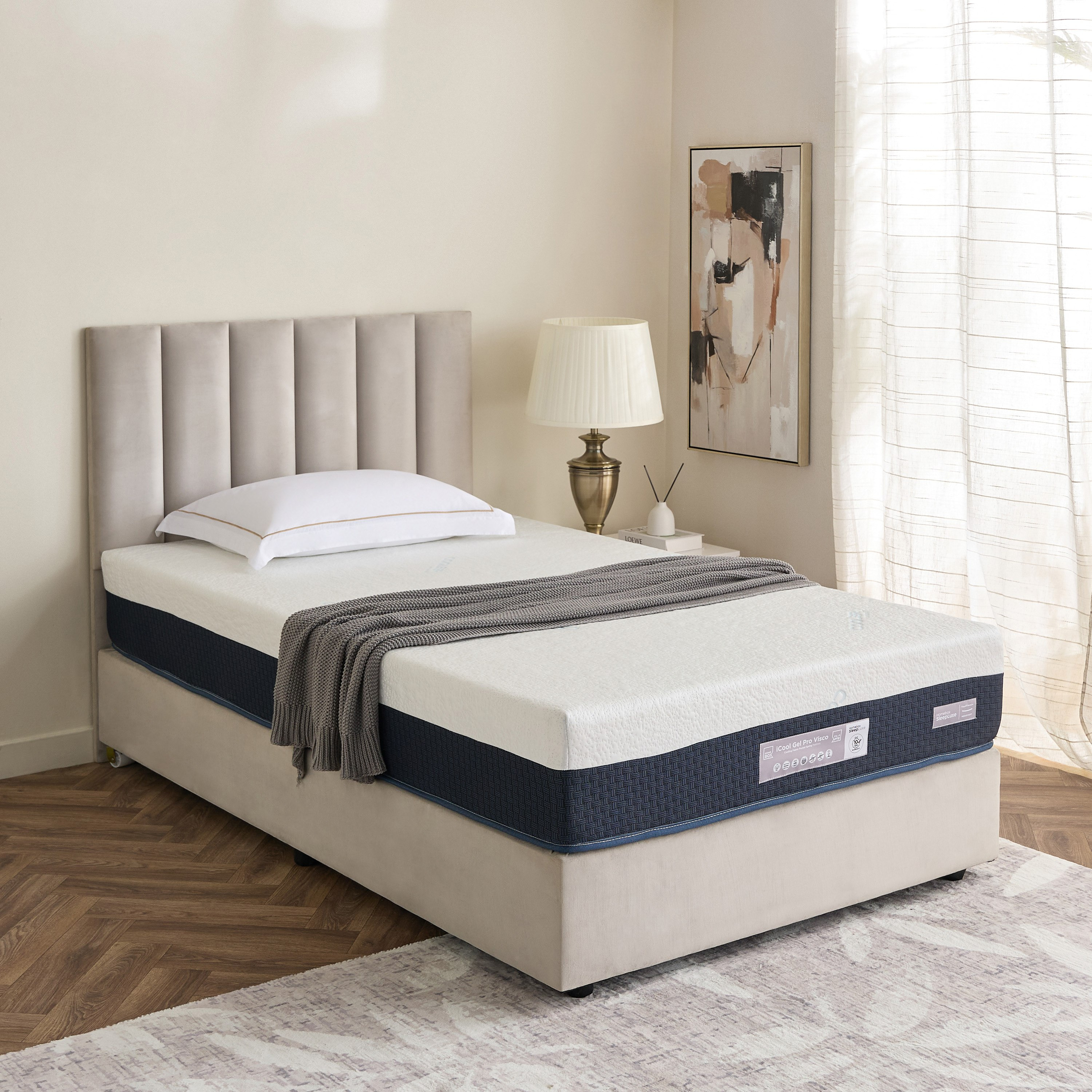 iSleep Luxe iCool Gel Pro Visco Memory Foam Medium Soft Pocket Spring Queen Mattress-160x200x25 cm-hbxbedroom-mattresses-queen-image-10