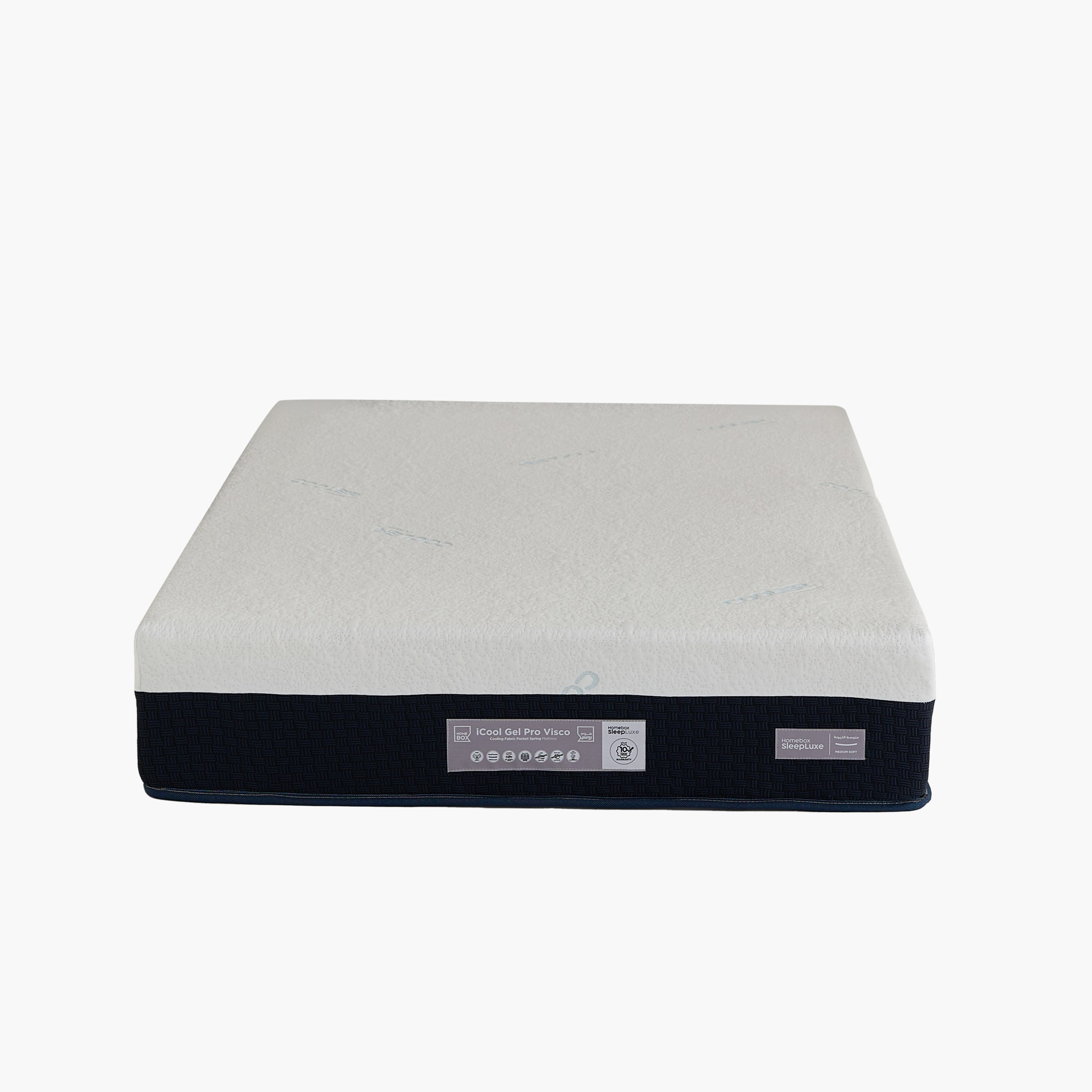 iSleep Luxe iCool Gel Pro Visco Memory Foam Medium Soft Pocket Spring Queen Mattress-160x200x25 cm-hbxbedroom-mattresses-queen-image-2
