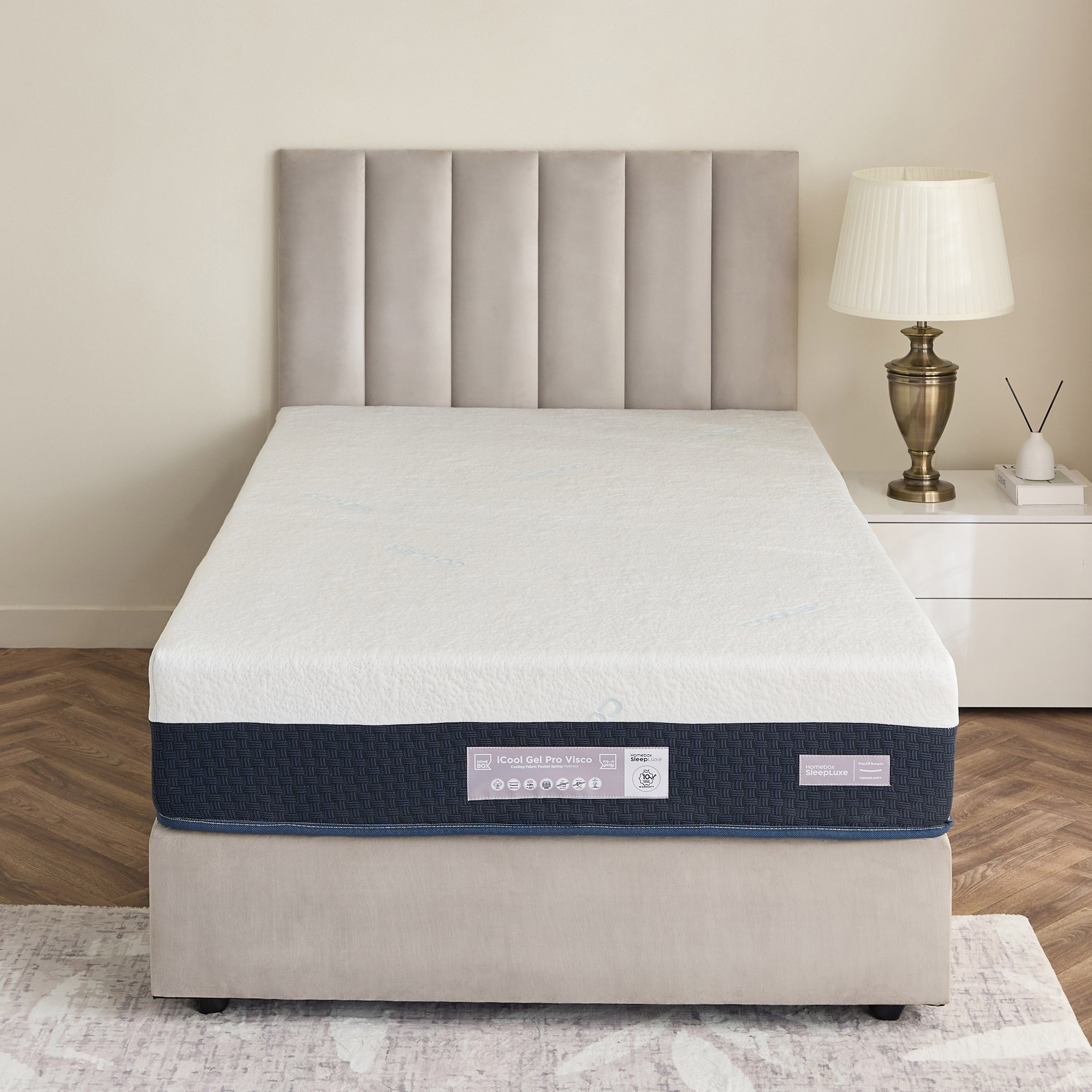 iSleep Luxe iCool Gel Pro Visco Memory Foam Medium Soft Pocket Spring Queen Mattress-160x200x25 cm-hbxbedroom-mattresses-queen-image-5