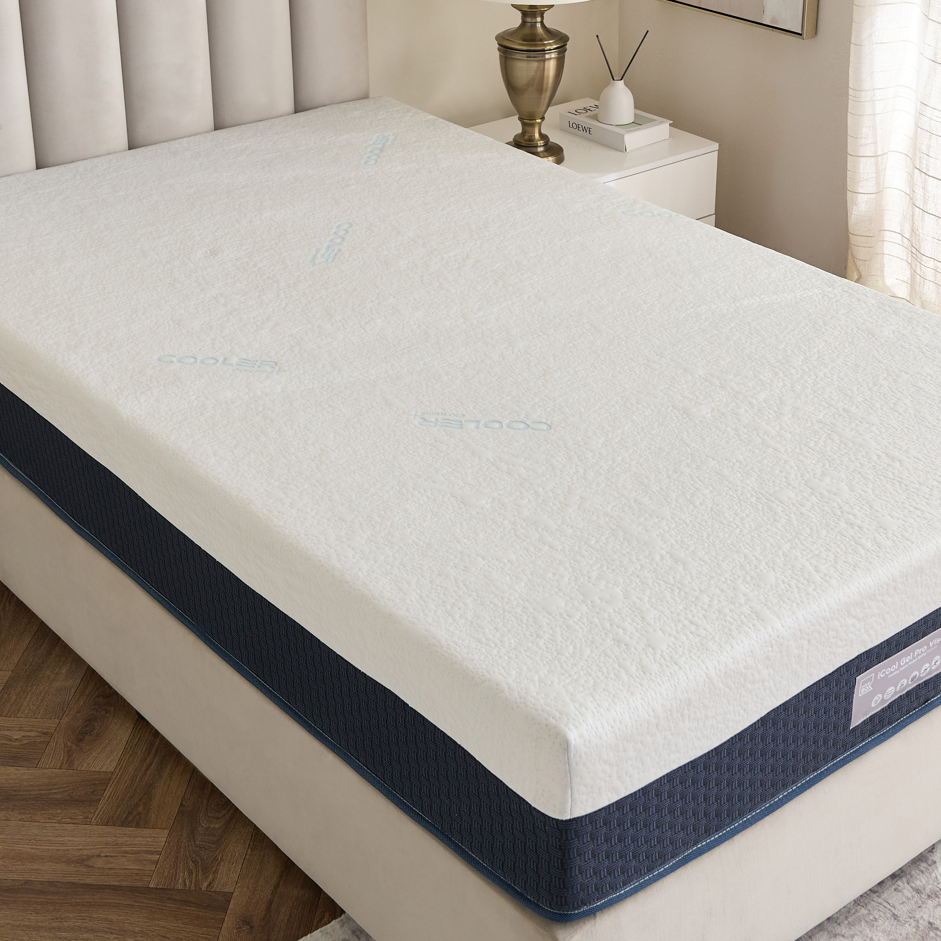 iSleep Luxe iCool Gel Pro Visco Memory Foam Medium Soft Pocket Spring Queen Mattress-160x200x25 cm-hbxbedroom-mattresses-queen-image-6